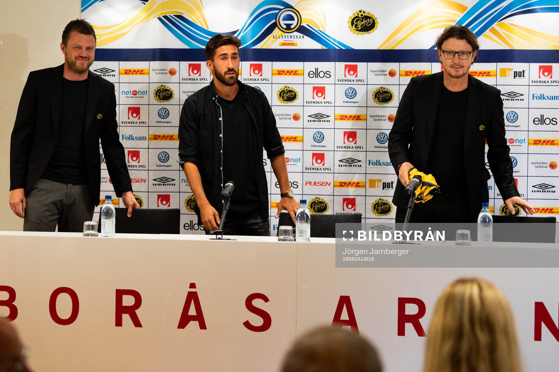 Elfsborgs nyförvärv Frederik Holst med manager Jimmy
