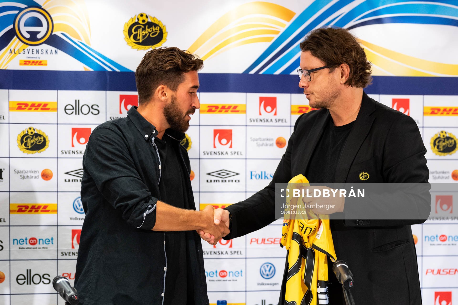 Elfsborgs klubbchef Stefan Andreasson och nyförvärvet