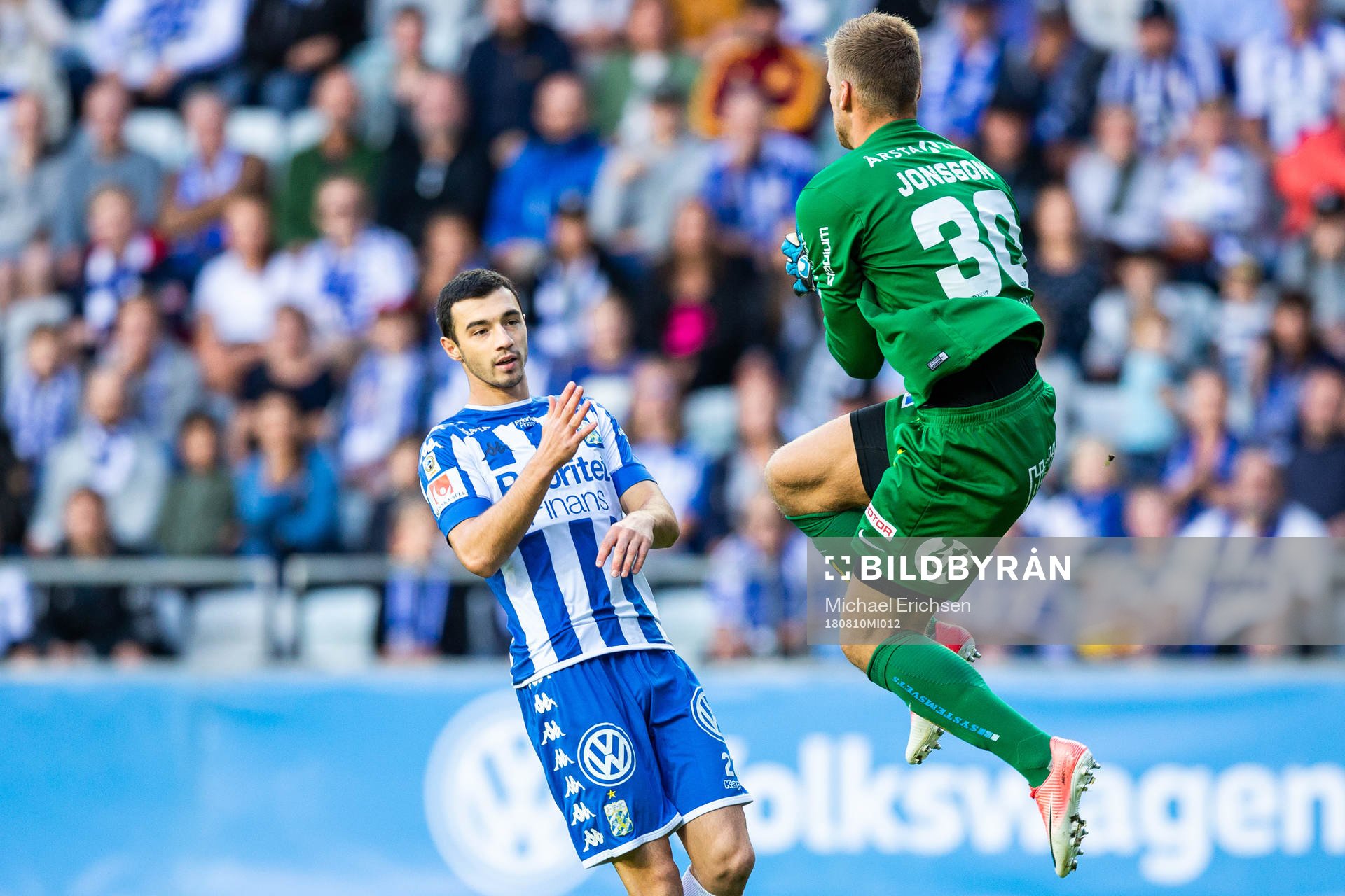 IFK Göteborgs Giorgi Kharaishvili och Sirius målvakt