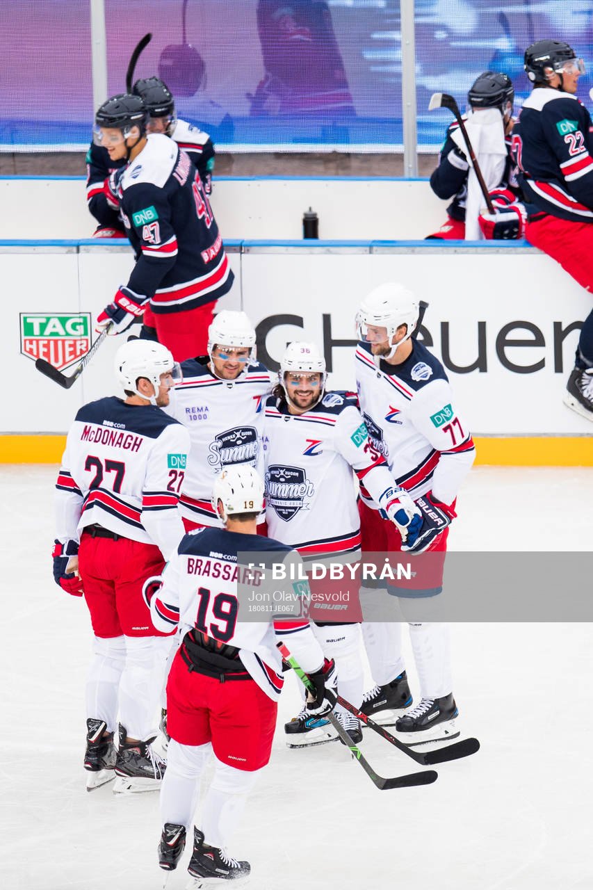 Mats Zuccarello of Team Zucca celebrates the 2-0 goal with