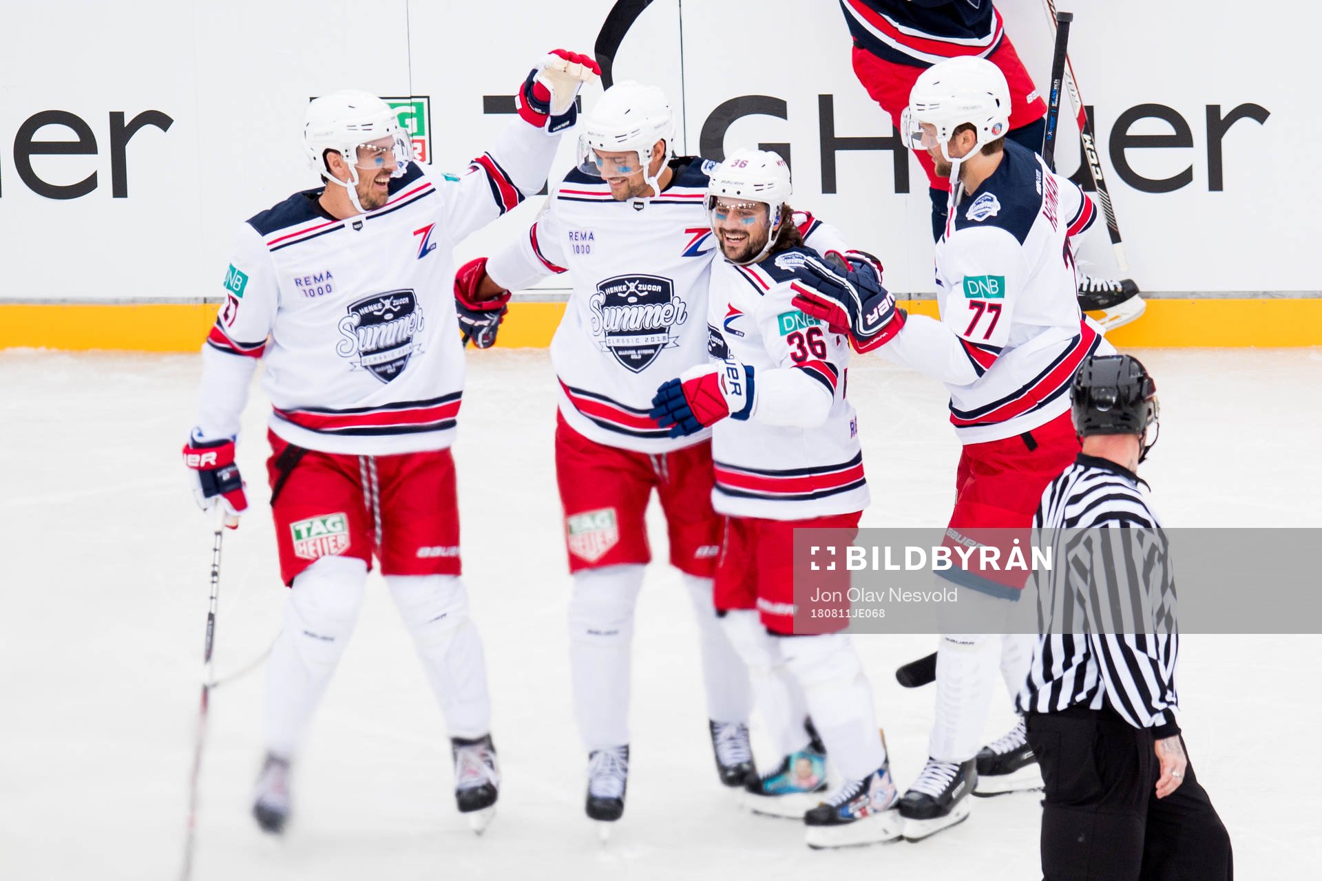 Mats Zuccarello of Team Zucca celebrates the 2-0 goal with
