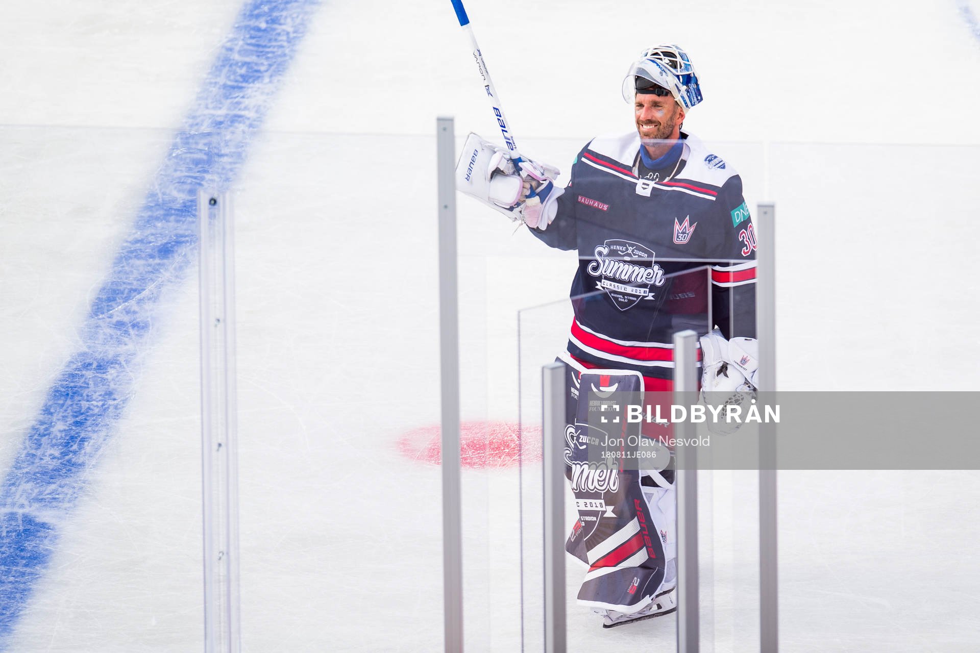 Goaltender Henrik Lundqvist of Team Henke