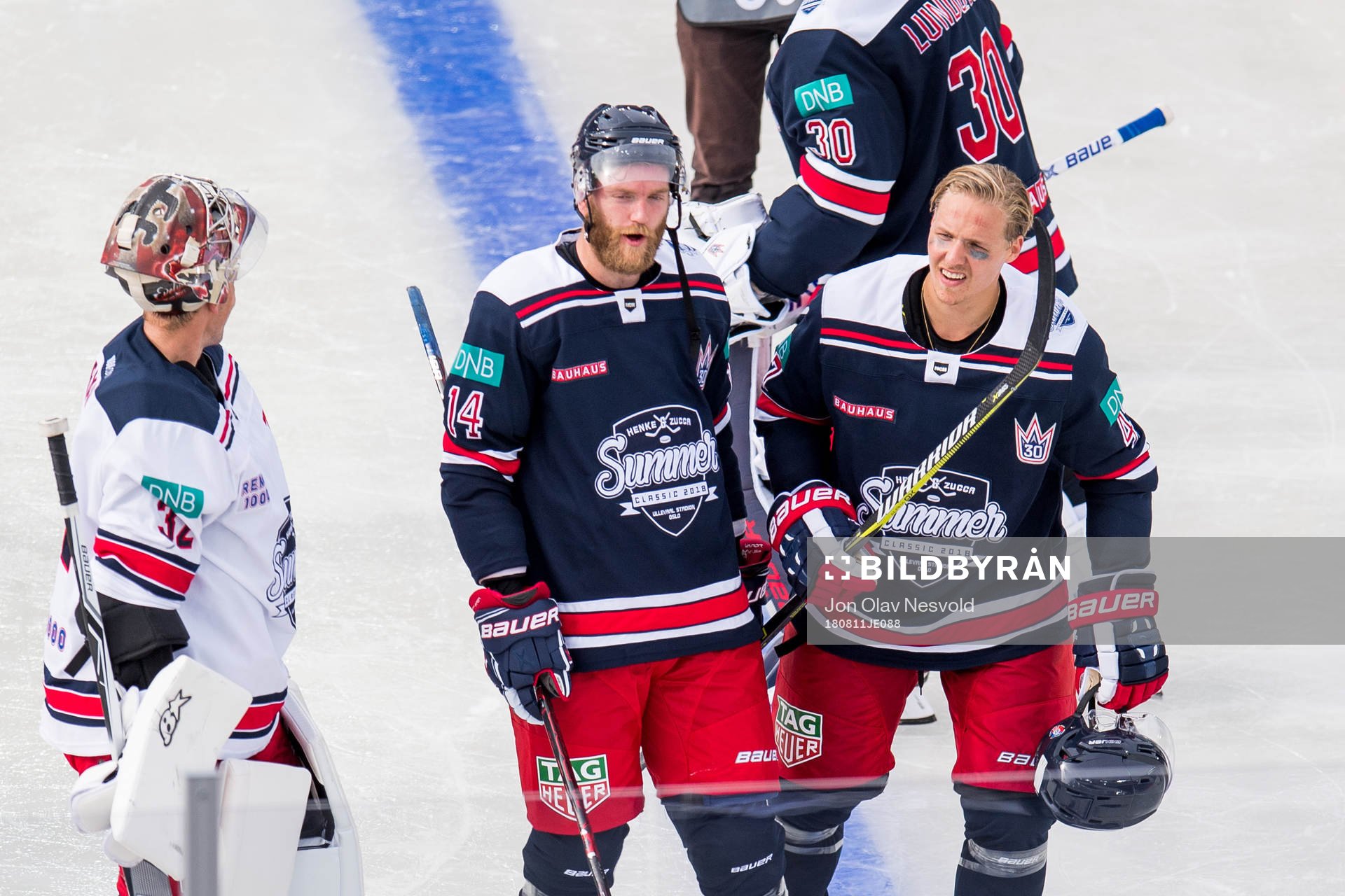 Mattias Ekholm and Hampus Lindholm of Team Henke