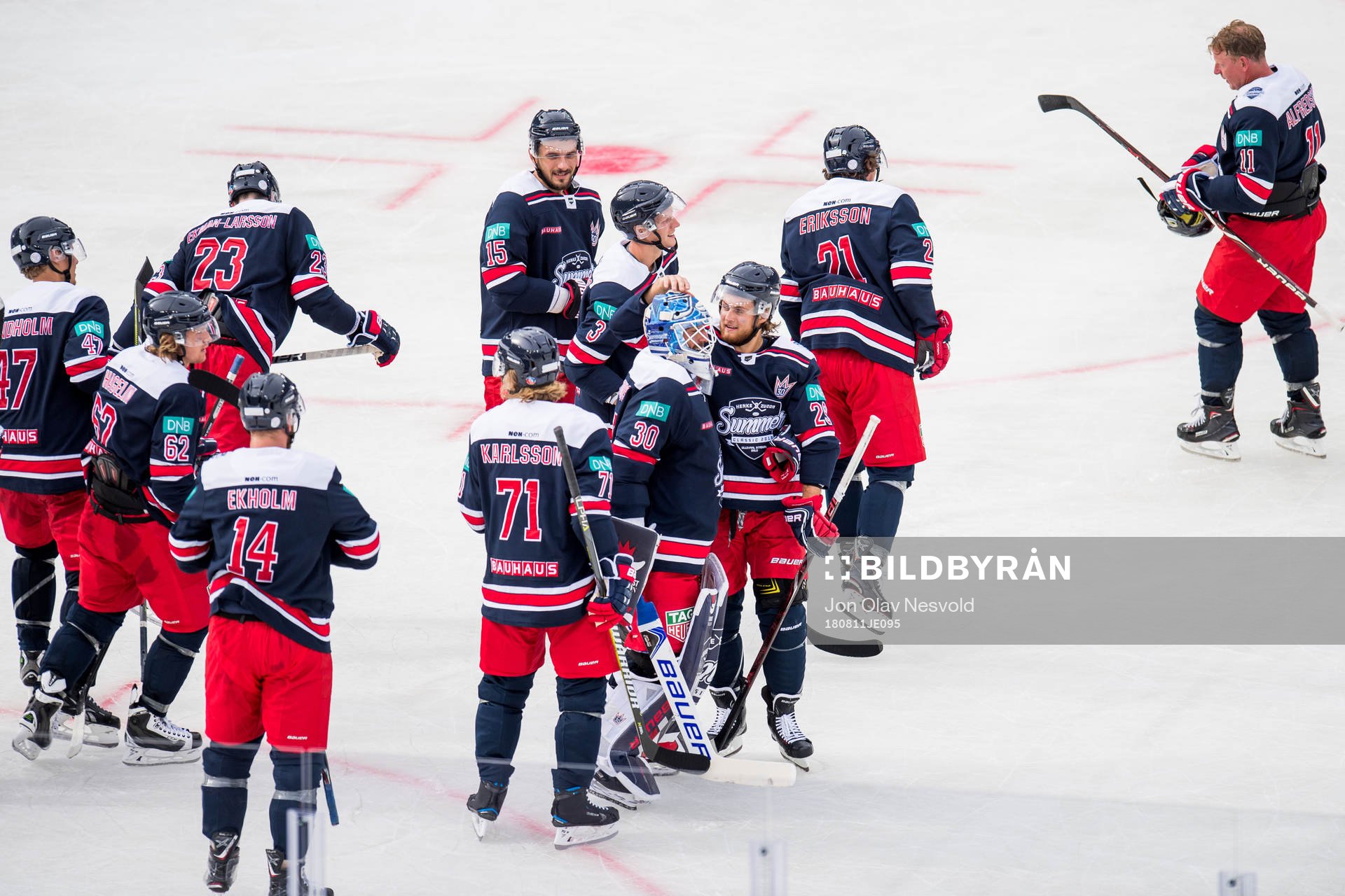 Goaltender Henrik Lundqvist and Oliver Ekman-Larsson