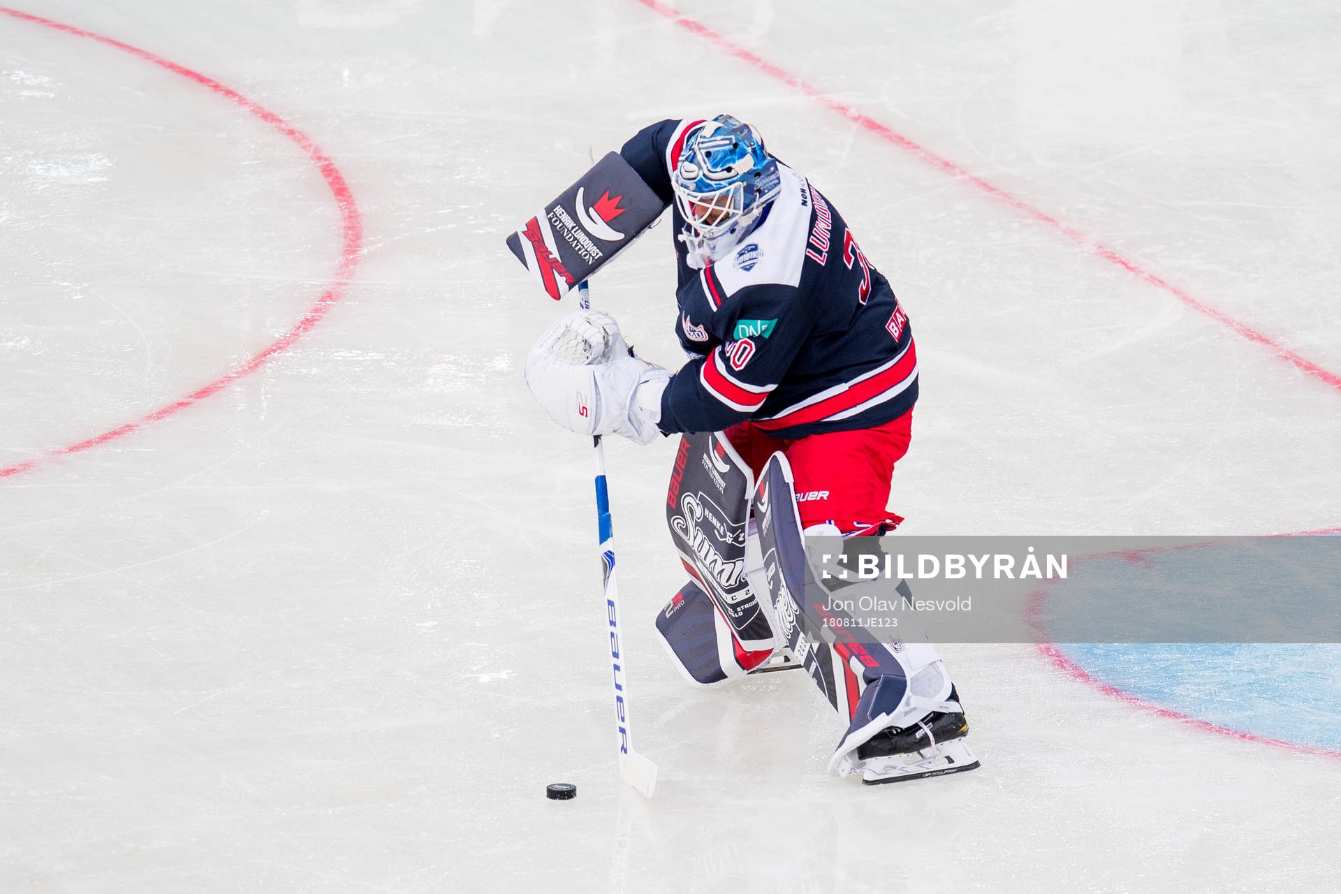 Goaltender Henrik Lundqvist of Team Henke
