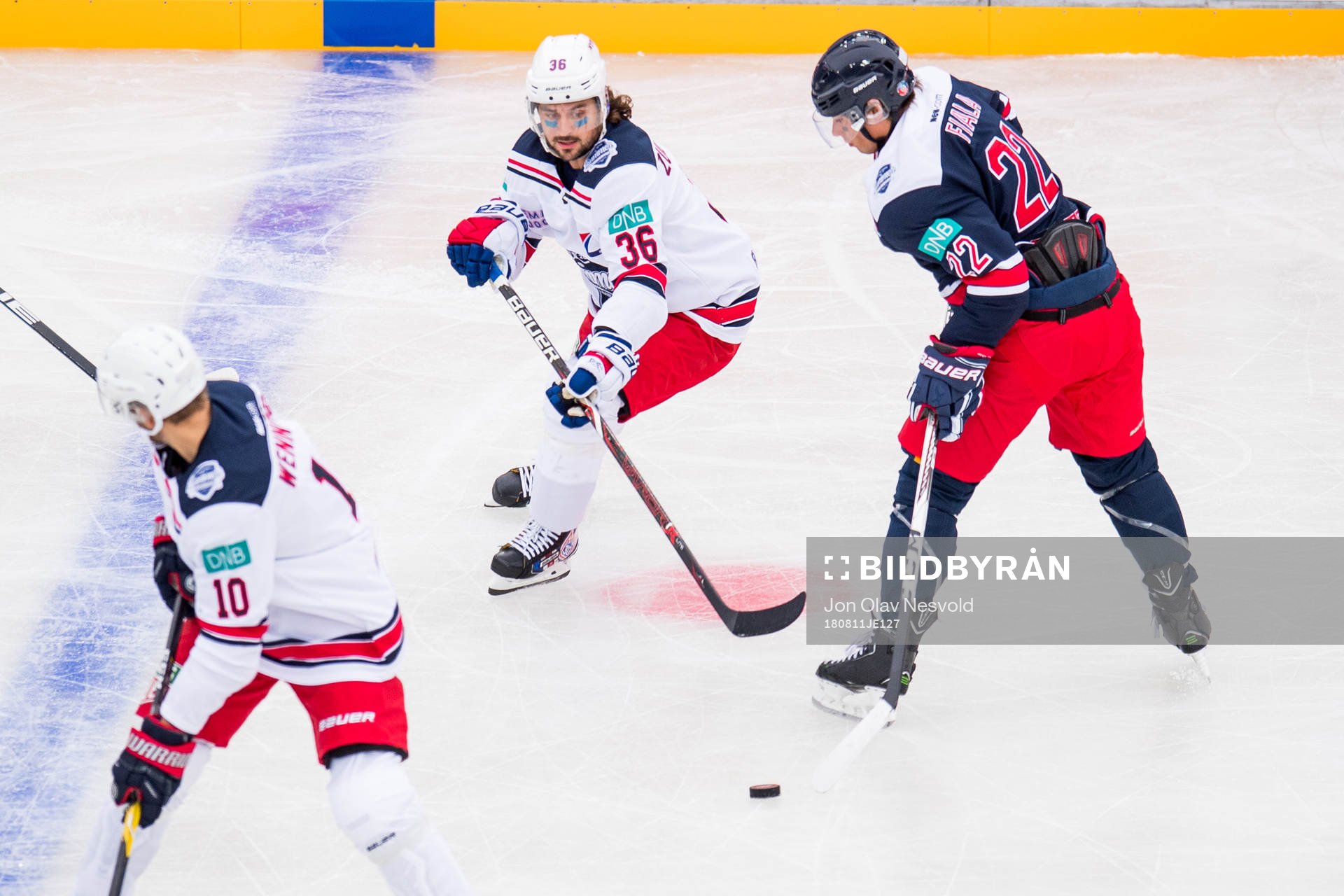 Mats Zuccarello of Team Zucca and Kevin Fiala of Team Henke