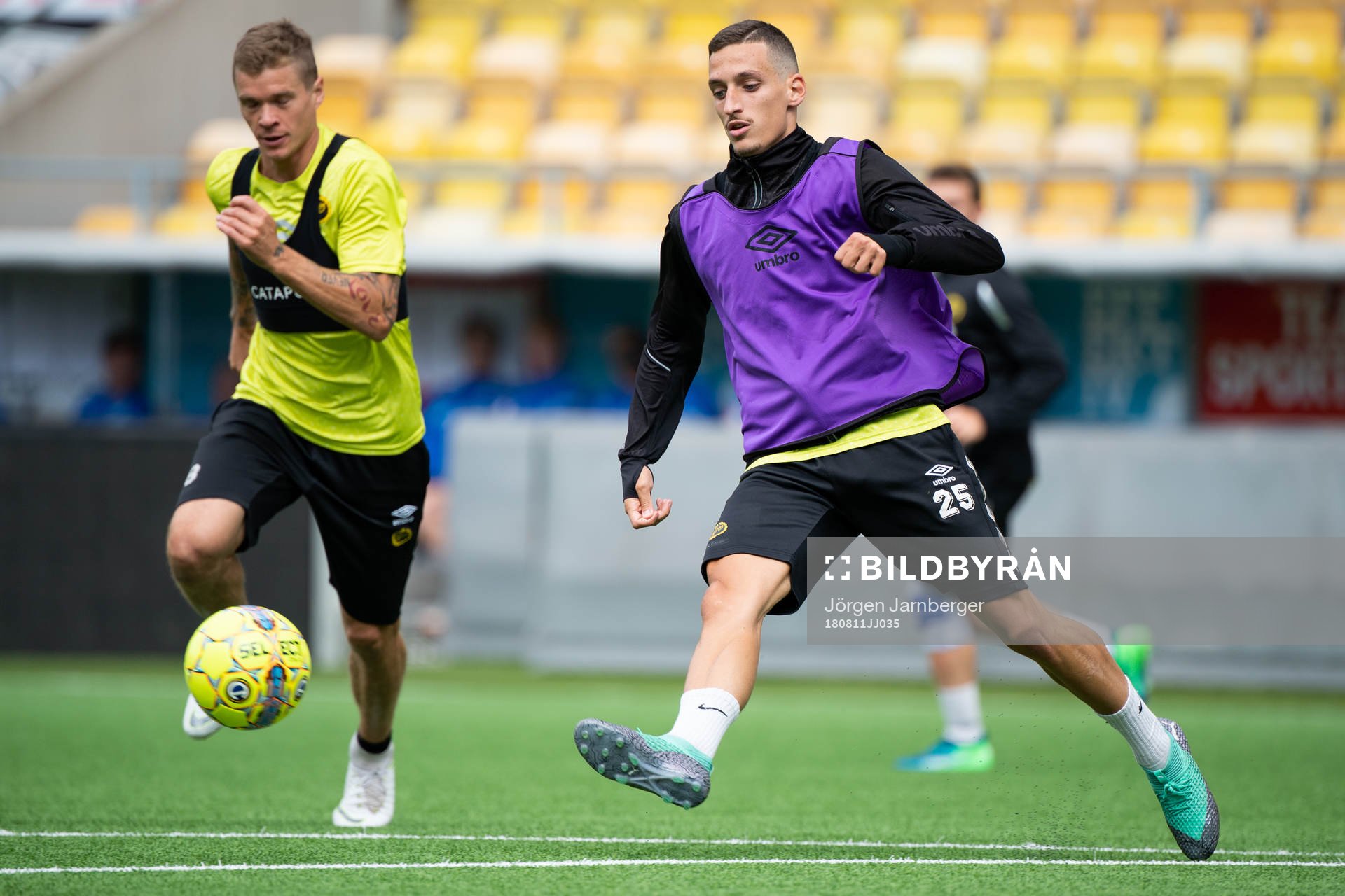 Arian Kabashi under det Allsvenska fotbollslaget Elfsborgs träning den 11 augusti 2018 i Borås.