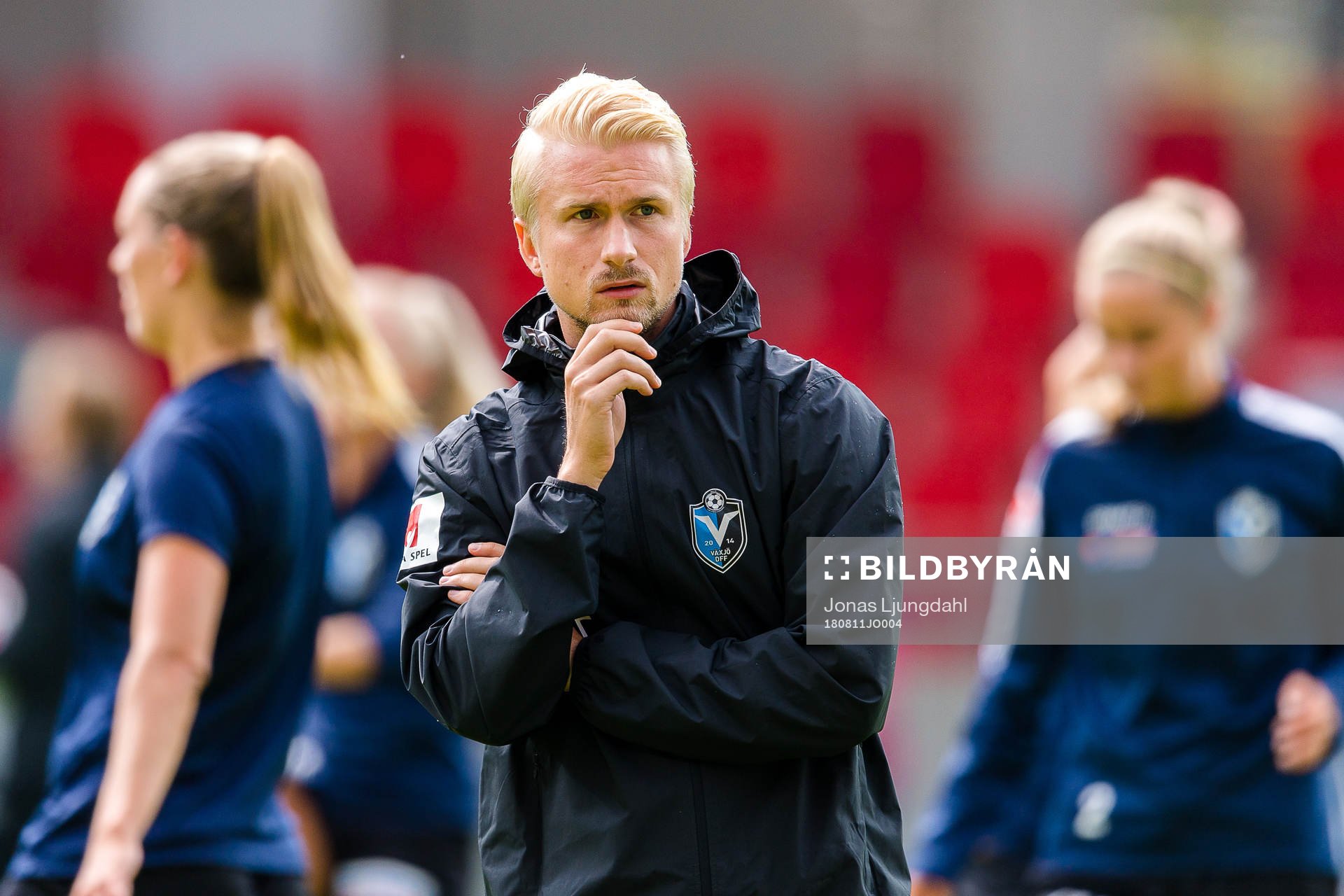 Växjös tränare Pierre Fondin före fotbollsmatchen i