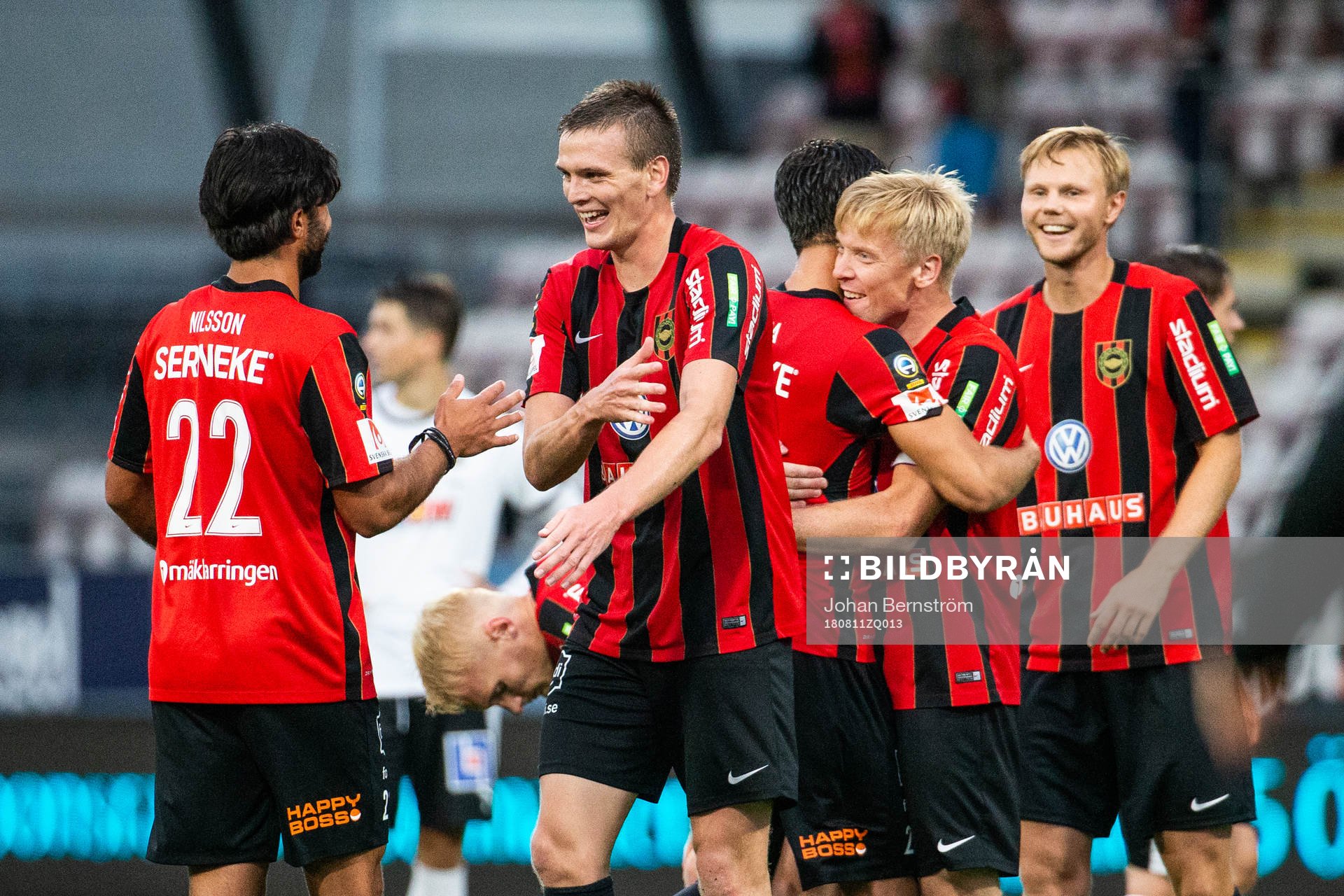 Brommapojkarnas Alexander Nilsson och Jack Lahne jublar