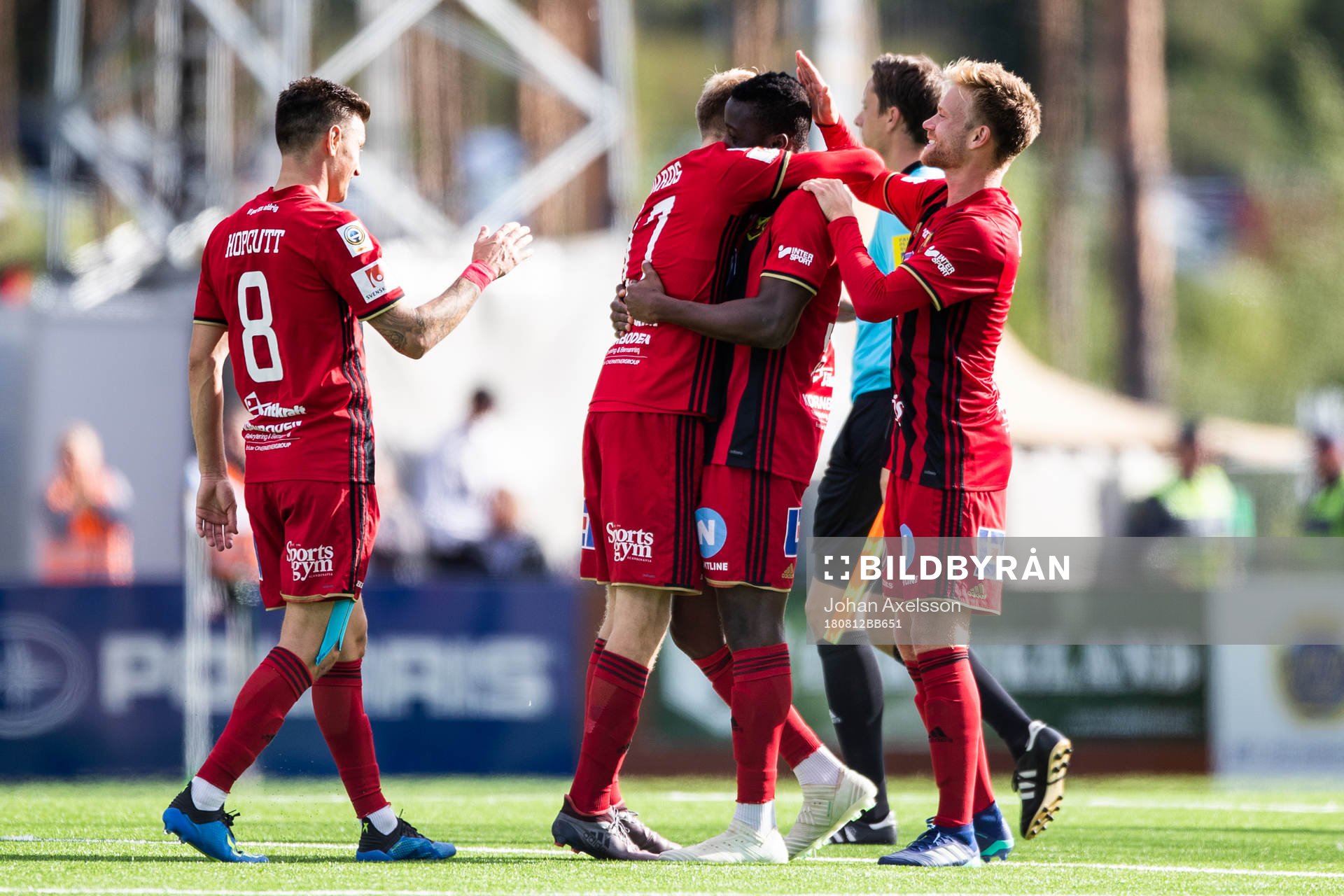 Östersunds Jamie Hopcutt, Curtis Edwards, Patrick Kpozo