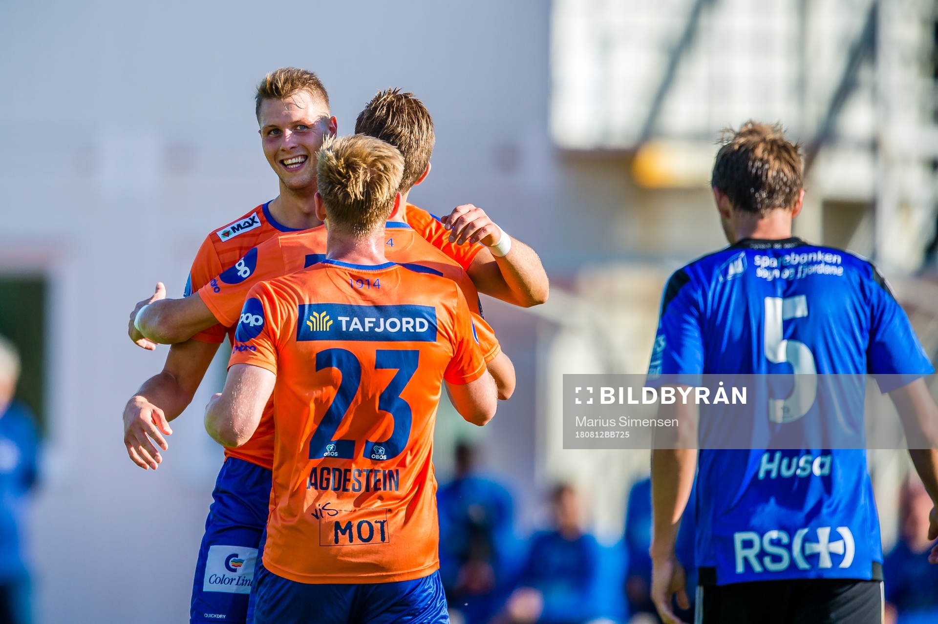Holmbert Aron Fridjonsson of Aalesund celebrates the 0-1