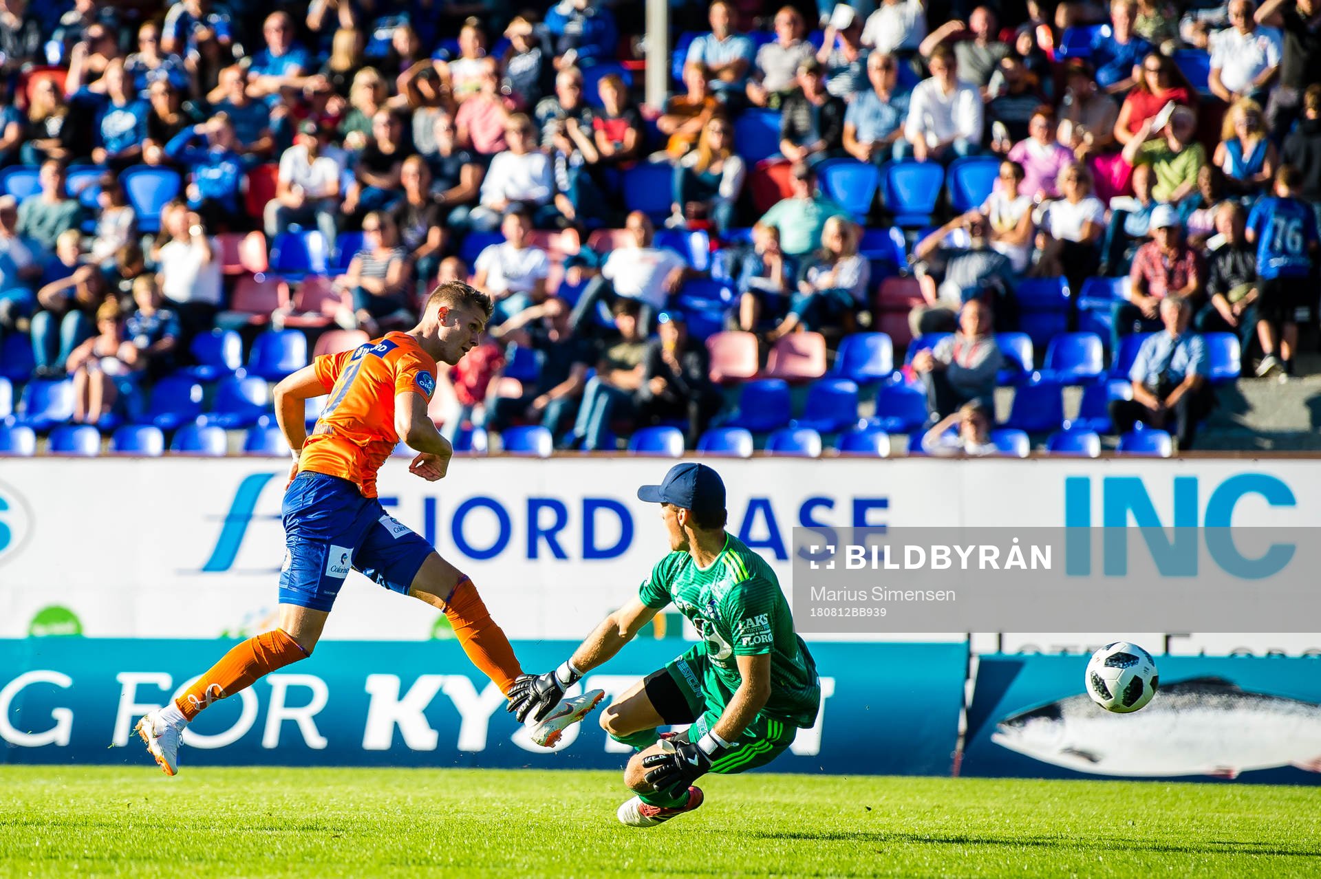 Holmbert Aron Fridjonsson of Aalesund scores the 0-2 goal
