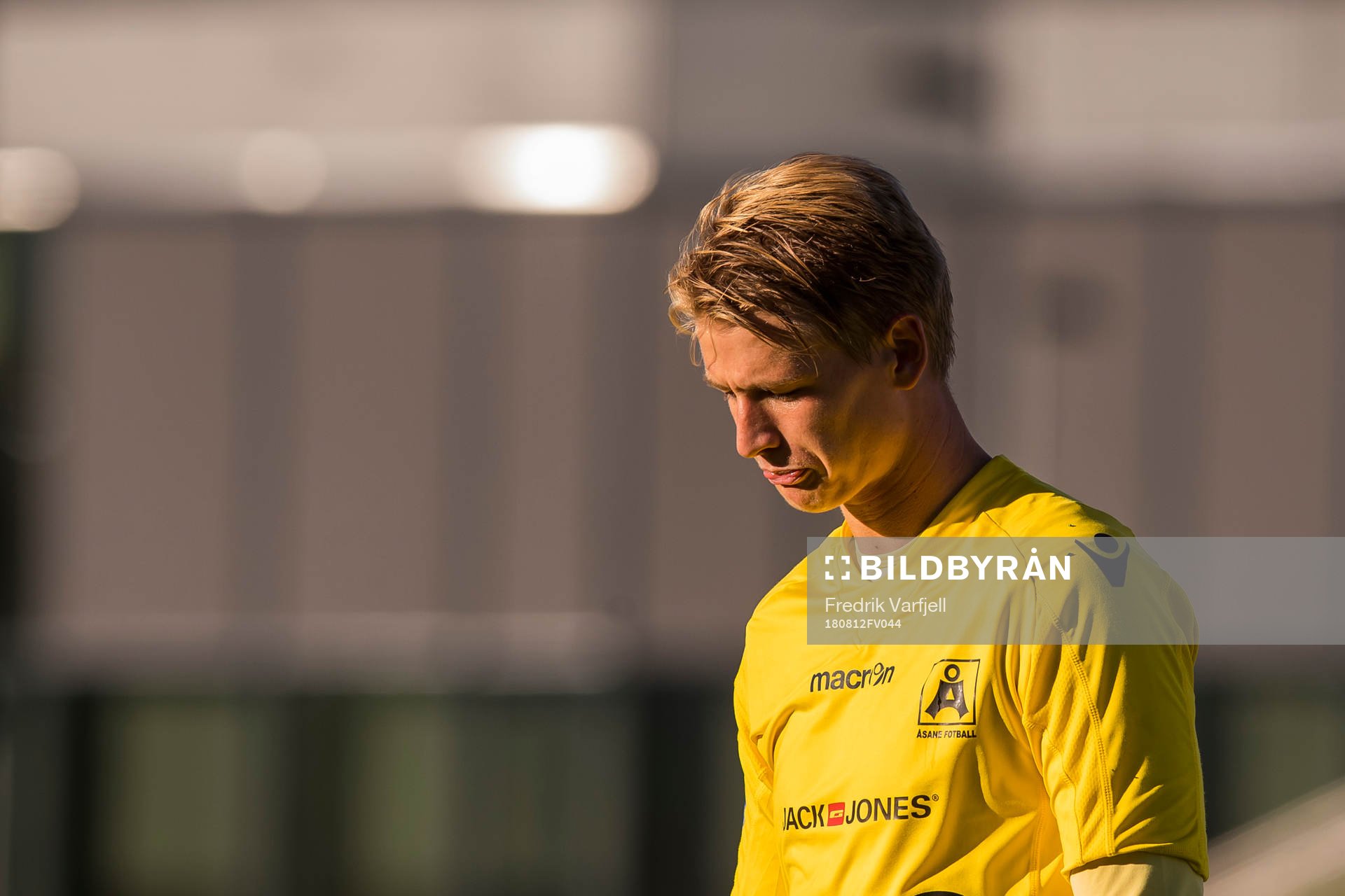 Goalkeeper Borger Thomas of Åsane looks dejected