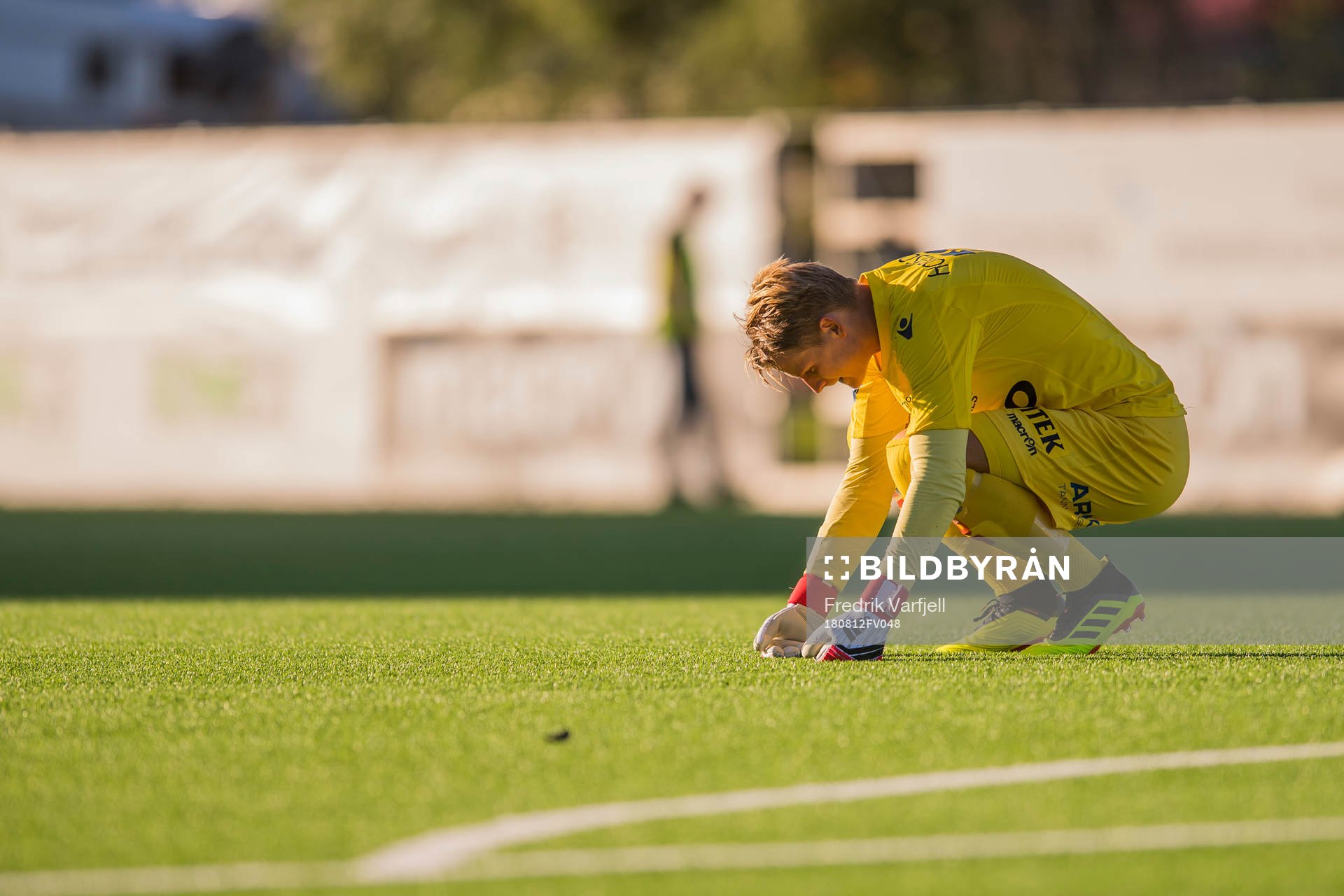 Goalkeeper Borger Thomas of Åsane looks dejected