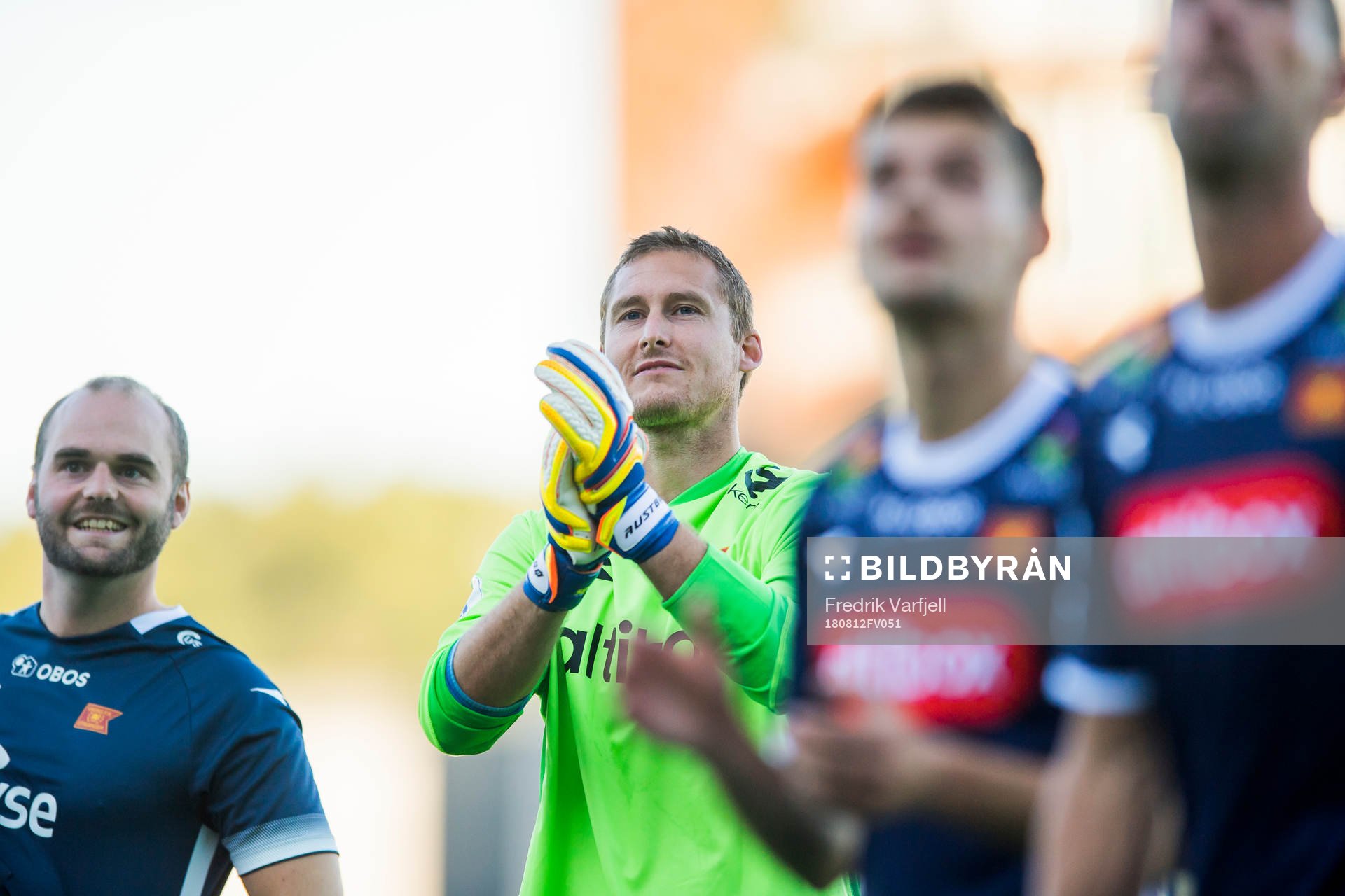 Goalkeeper Iven Austbø of Viking celebrates