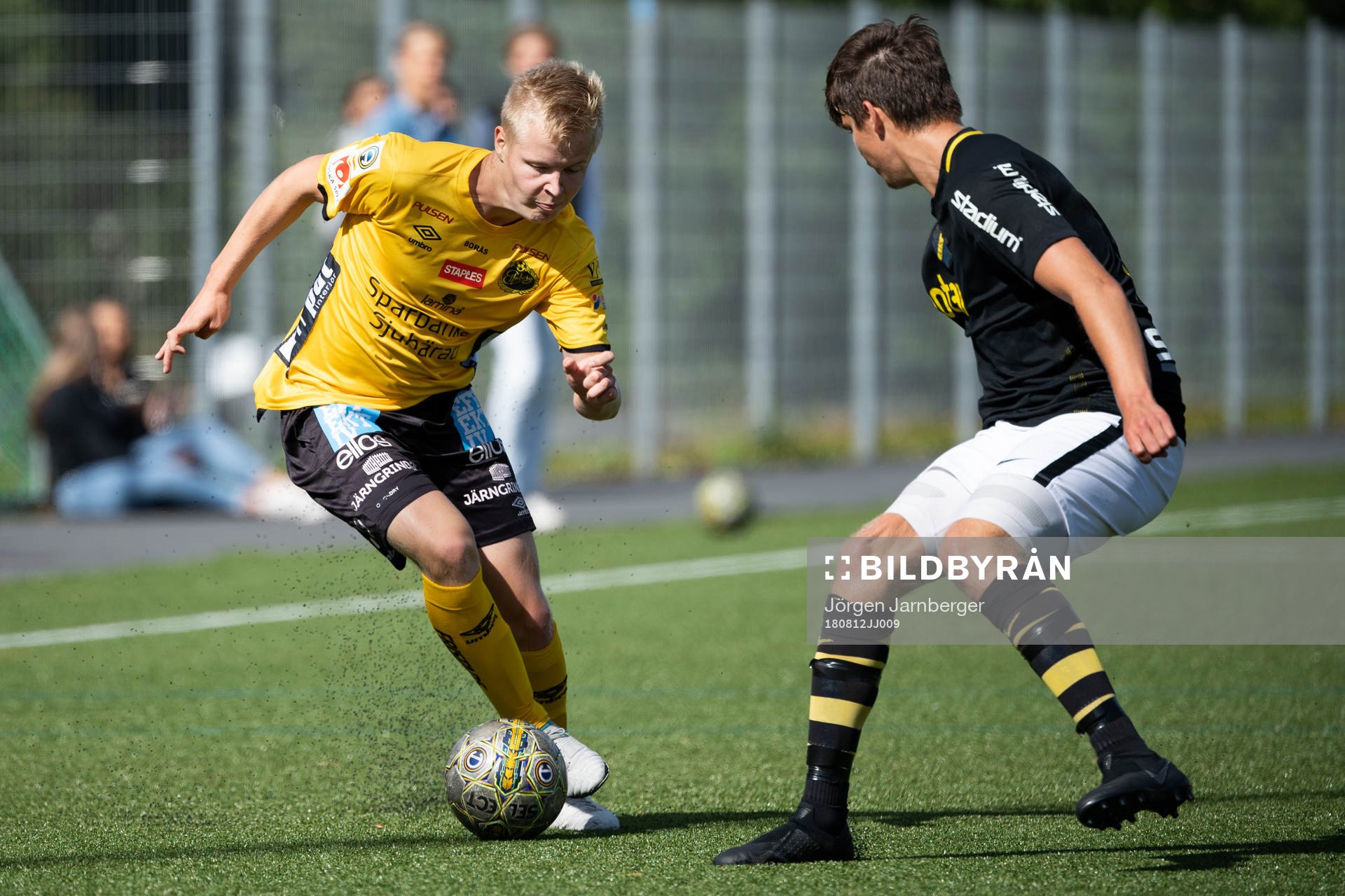 Elfsborgs Kevin Liimatainen och AIKs Axel Karlsson