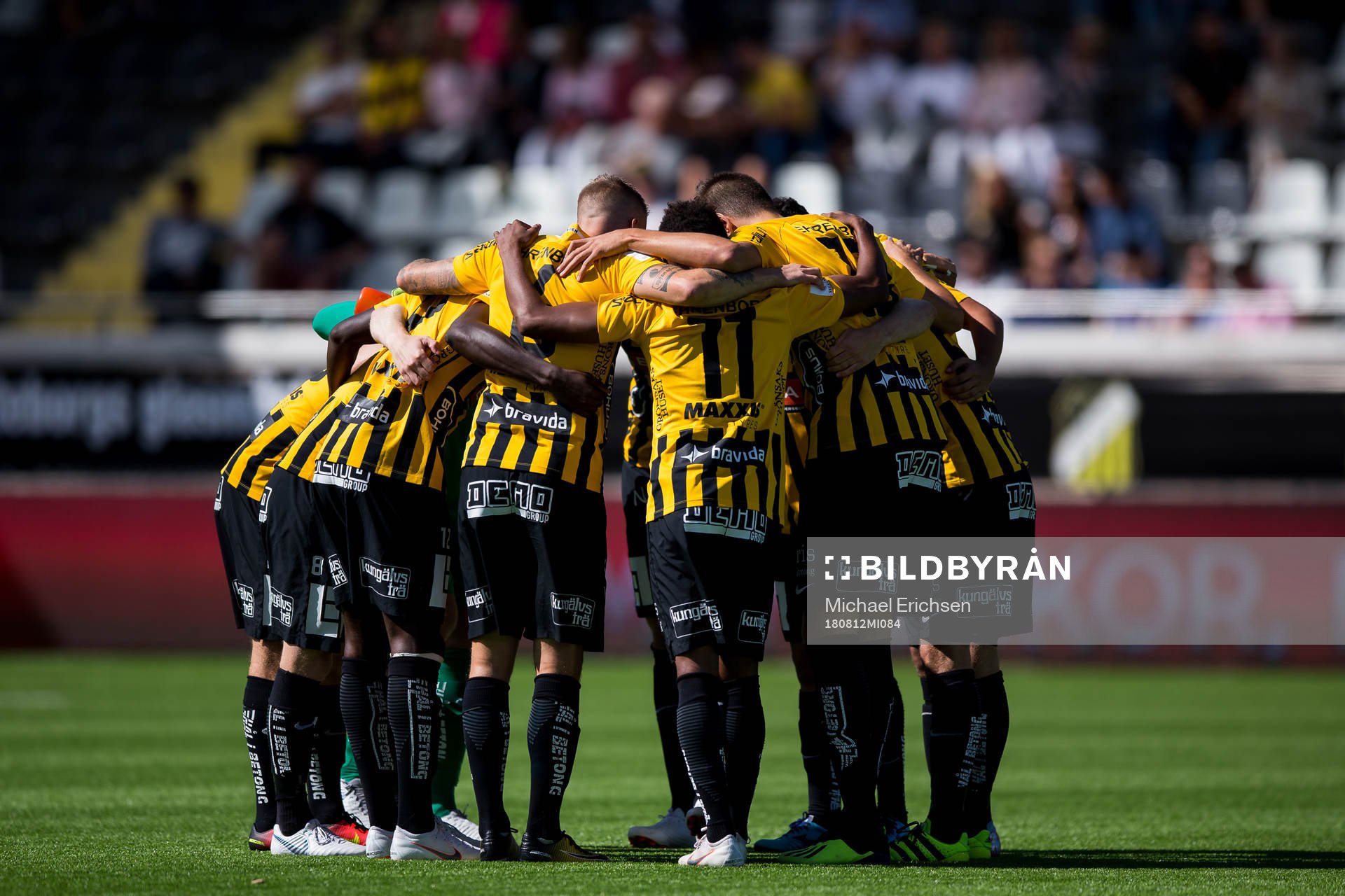 Häcken samlade innan fotbollsmatchen i allsvenskan mellan