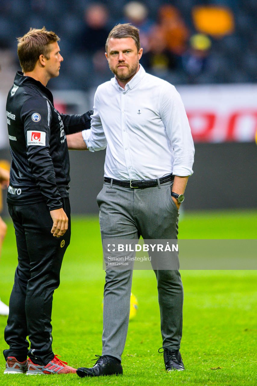 Elfsborgs  Anders Svensson och manager Jimmy Thelin före