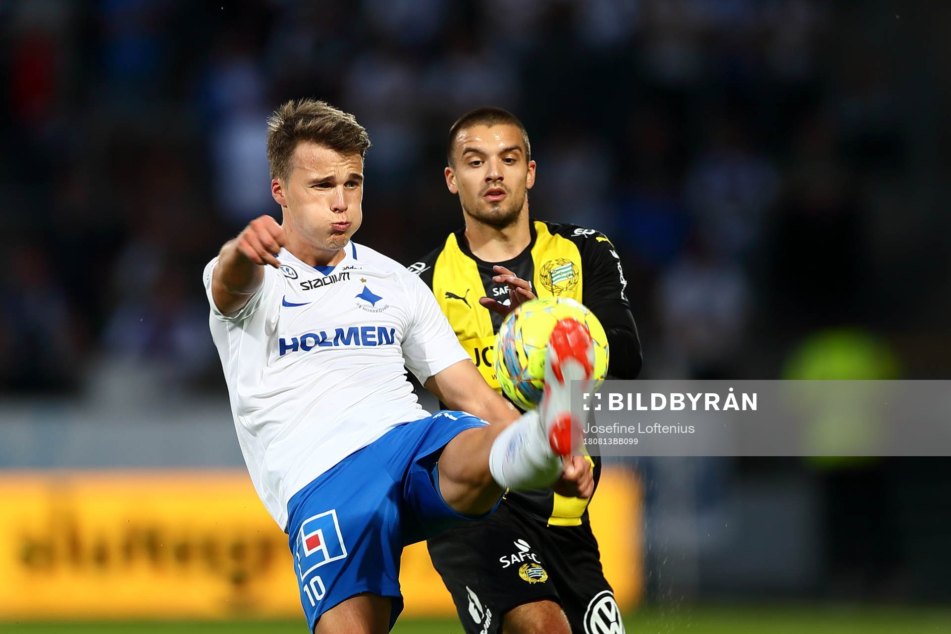 Norrköpings Simon Skrabb och Hammarbys Vladimir Rodic