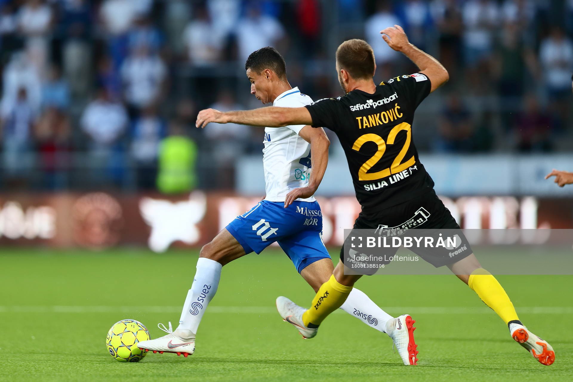 Norrköpings Ian Smith och Hammarbys Muamer Tankovic