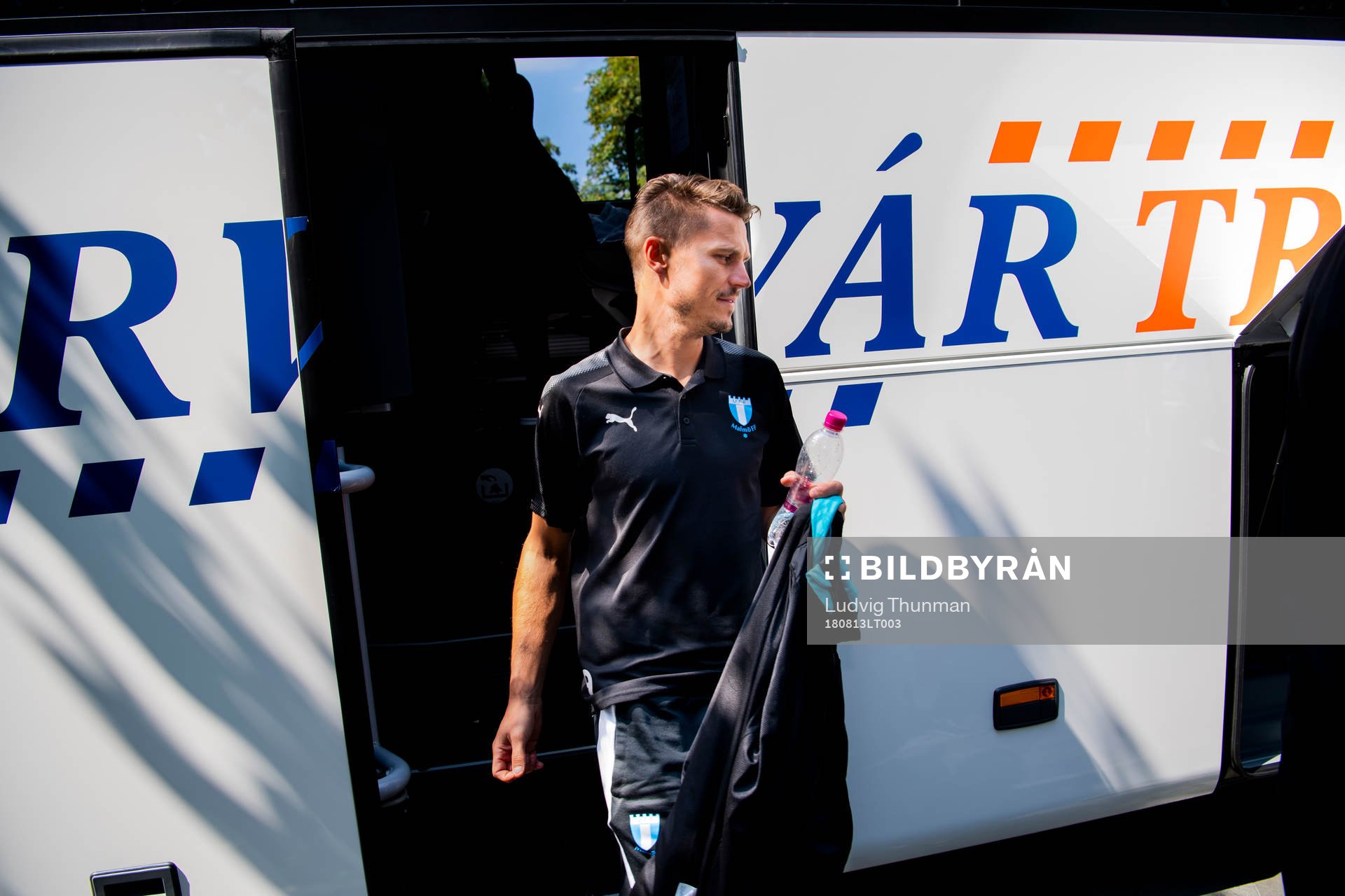 Markus Rosenberg of Malmö FF arrives at the hotel