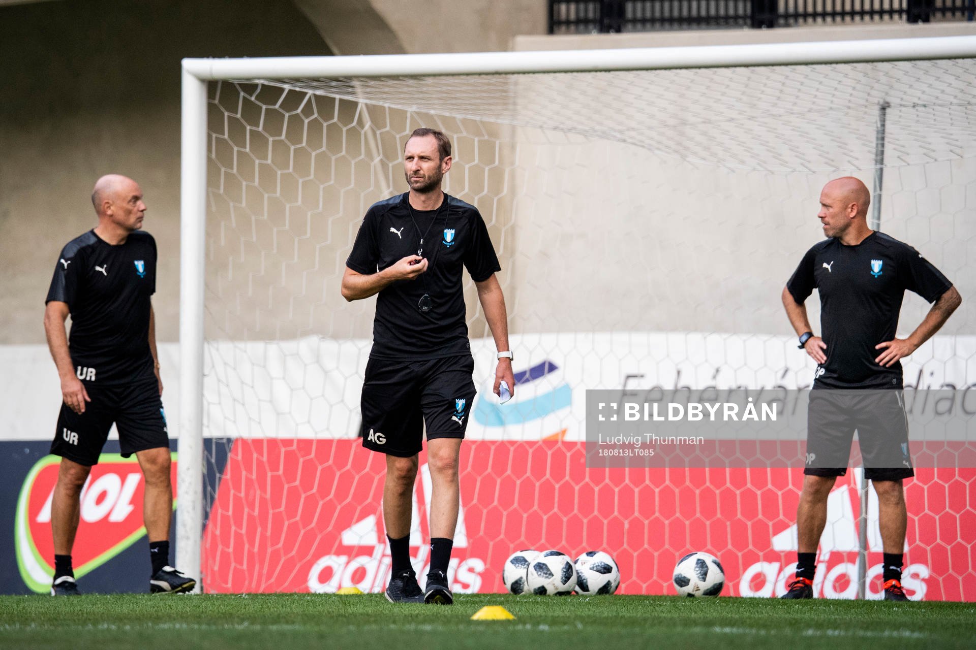 Head coach Uwe Rösler, assistant coach Andreas Georgson