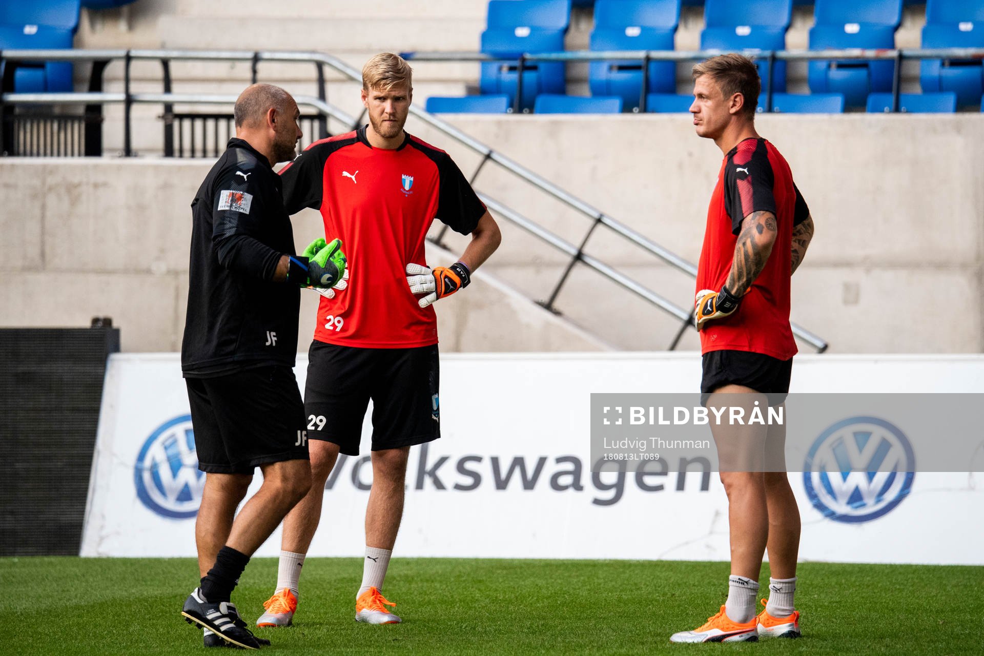Goalkeeper coach Jonnie Fedel, goalkeeper Fredrik Andersson