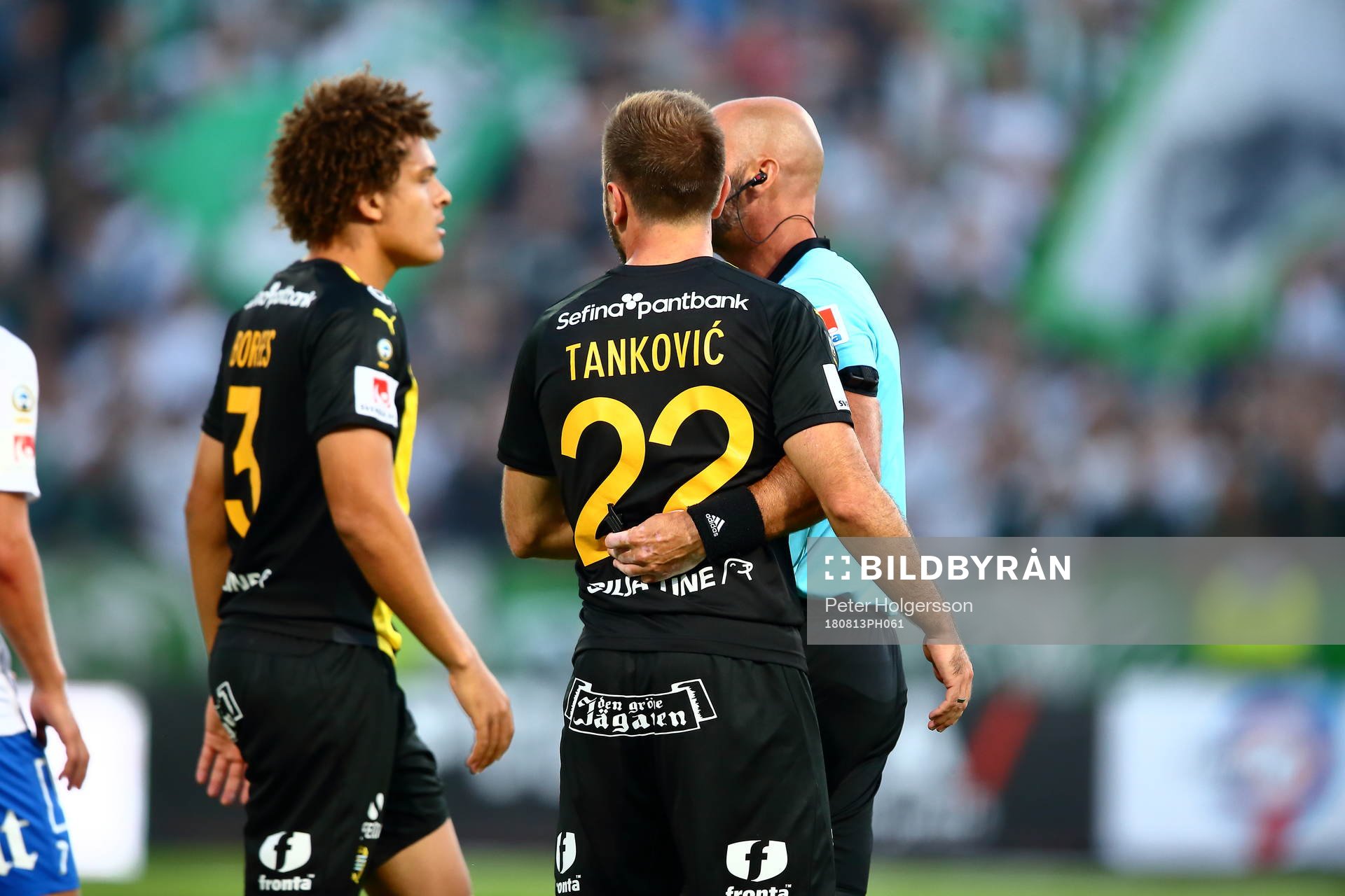 Hammarbys Muamer Tankovic reagerar