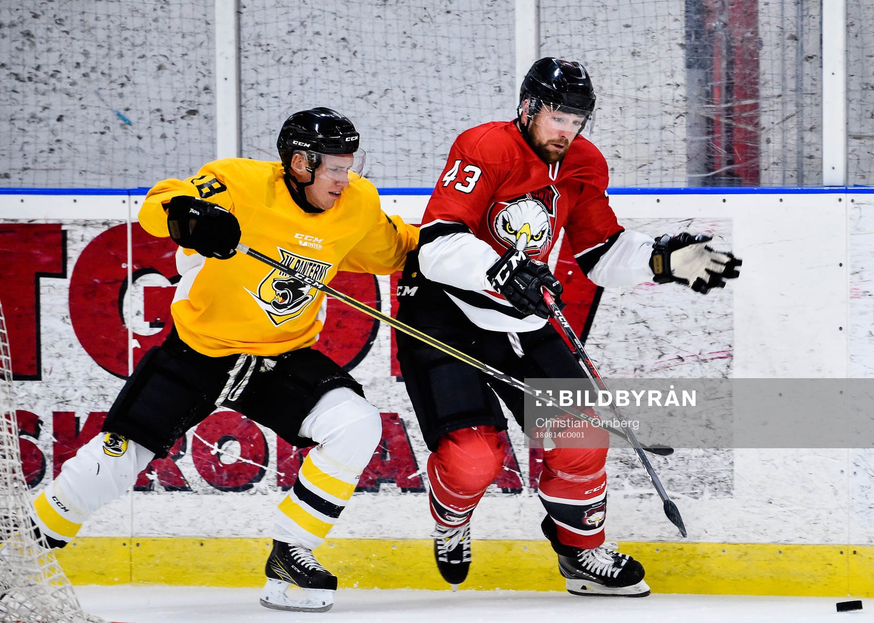 Panterns Matias Lassen och Malmö Redhawks Nichlas Hardt