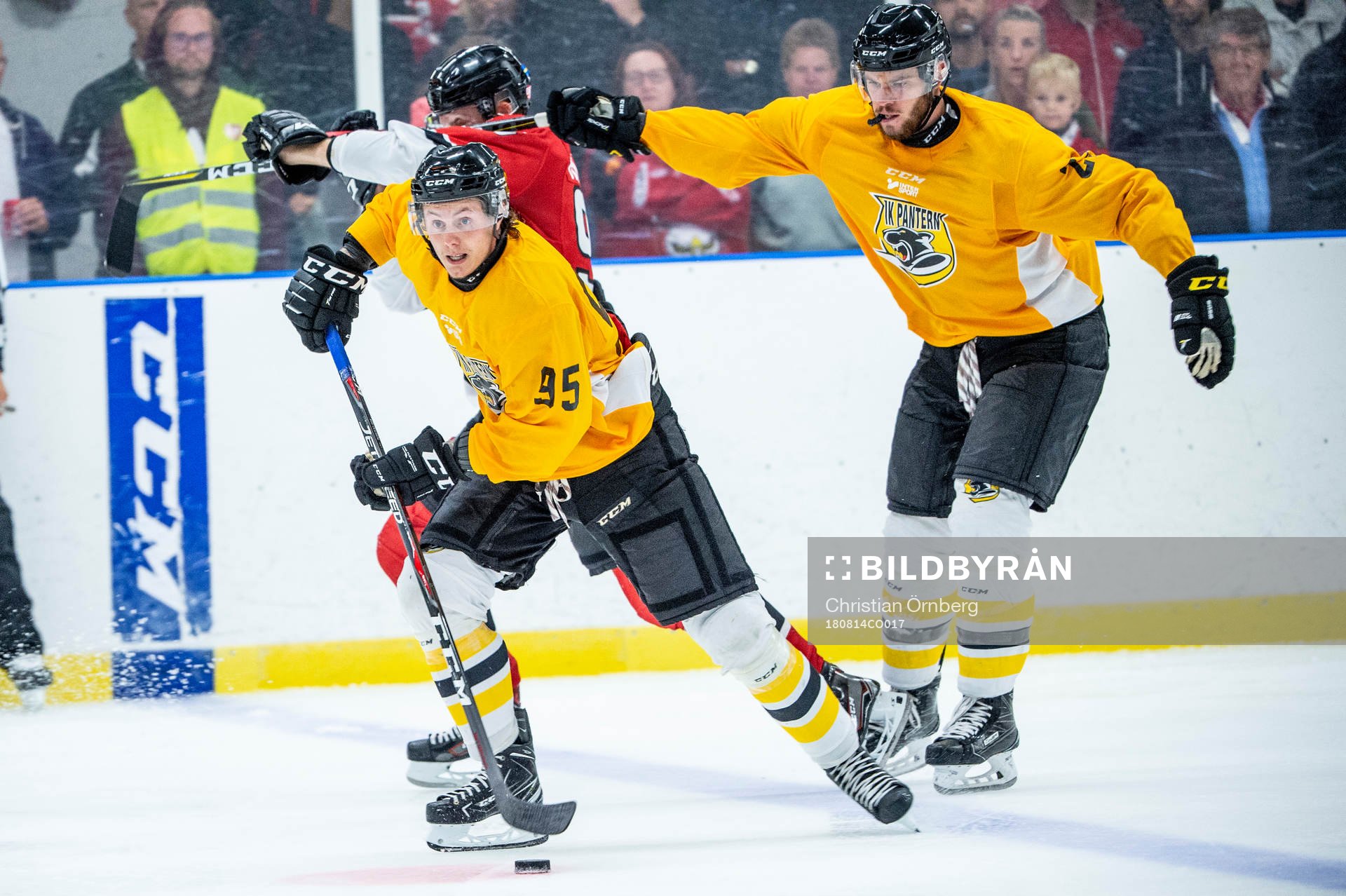 Panterns Nick Olesen och Ruben Rampazzo mot Malmö Redhawks