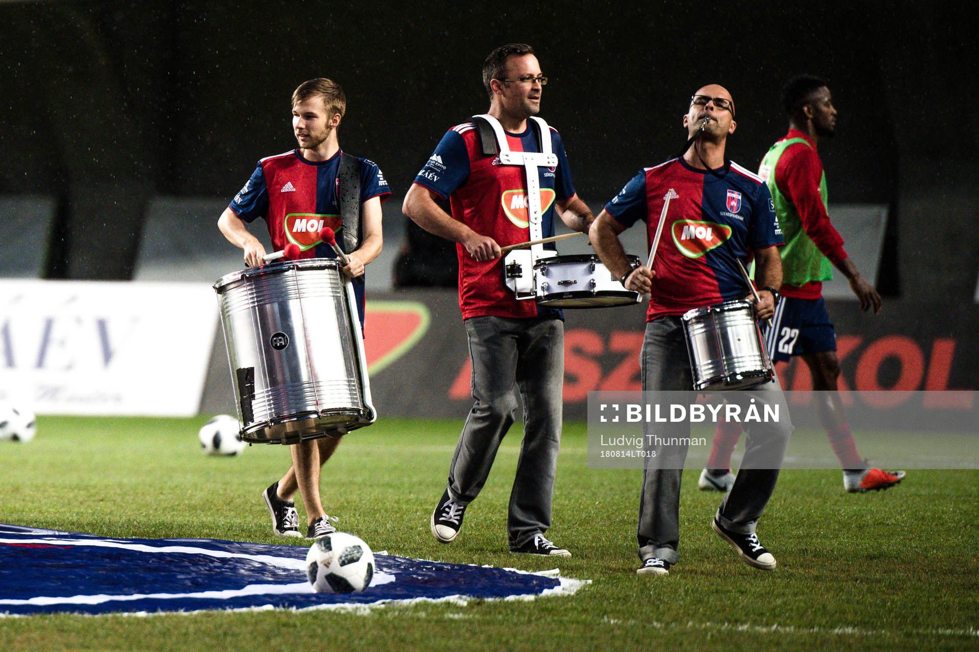 Drummers prior the UEFA Champions League qualifying match
