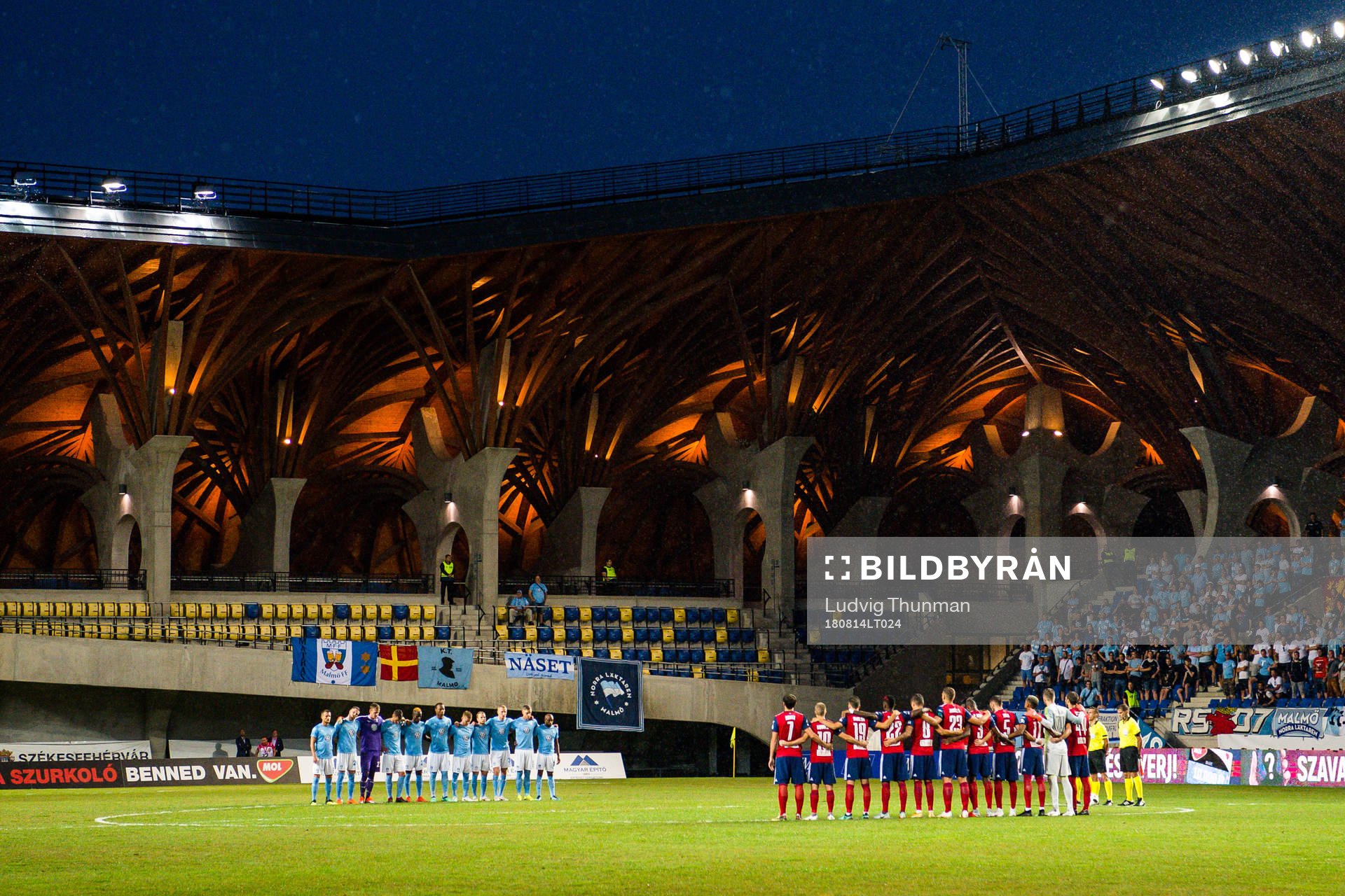 A minute of silence prior the UEFA Champions League