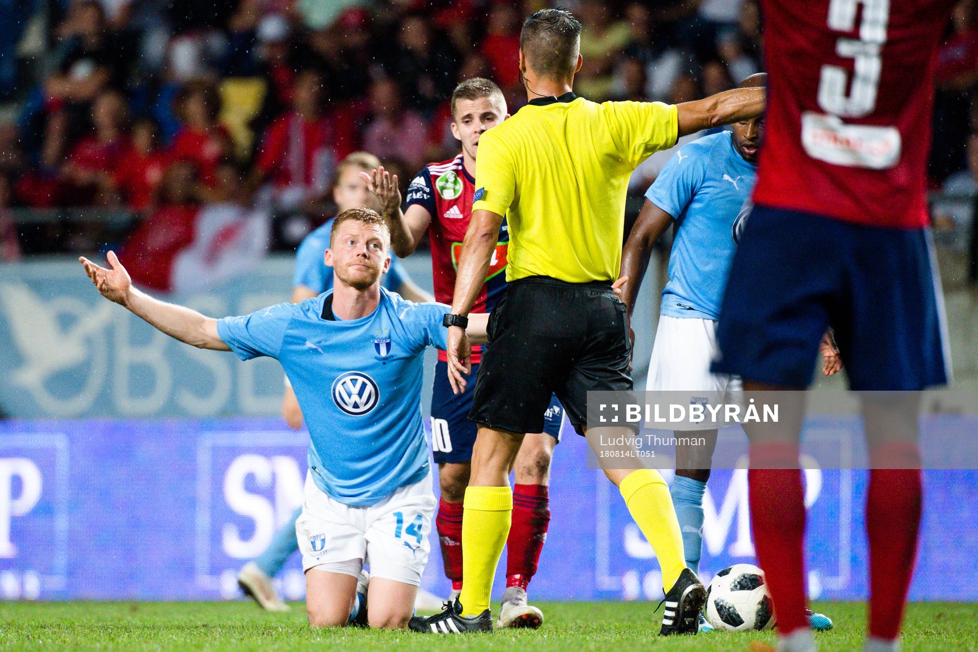 Anders Christiansen of Malmö FF reacts