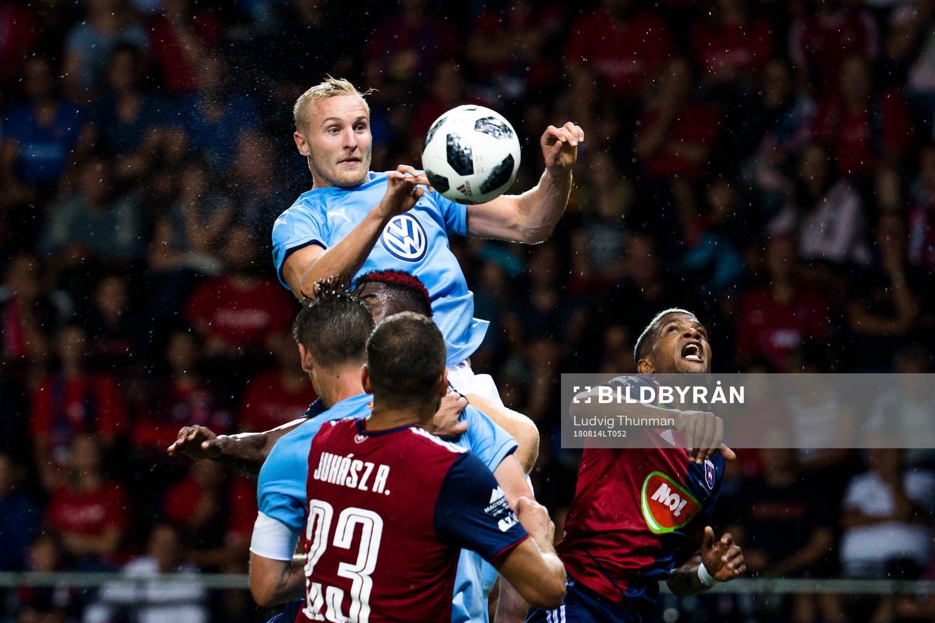 Franz Brorsson of Malmö FF reacts