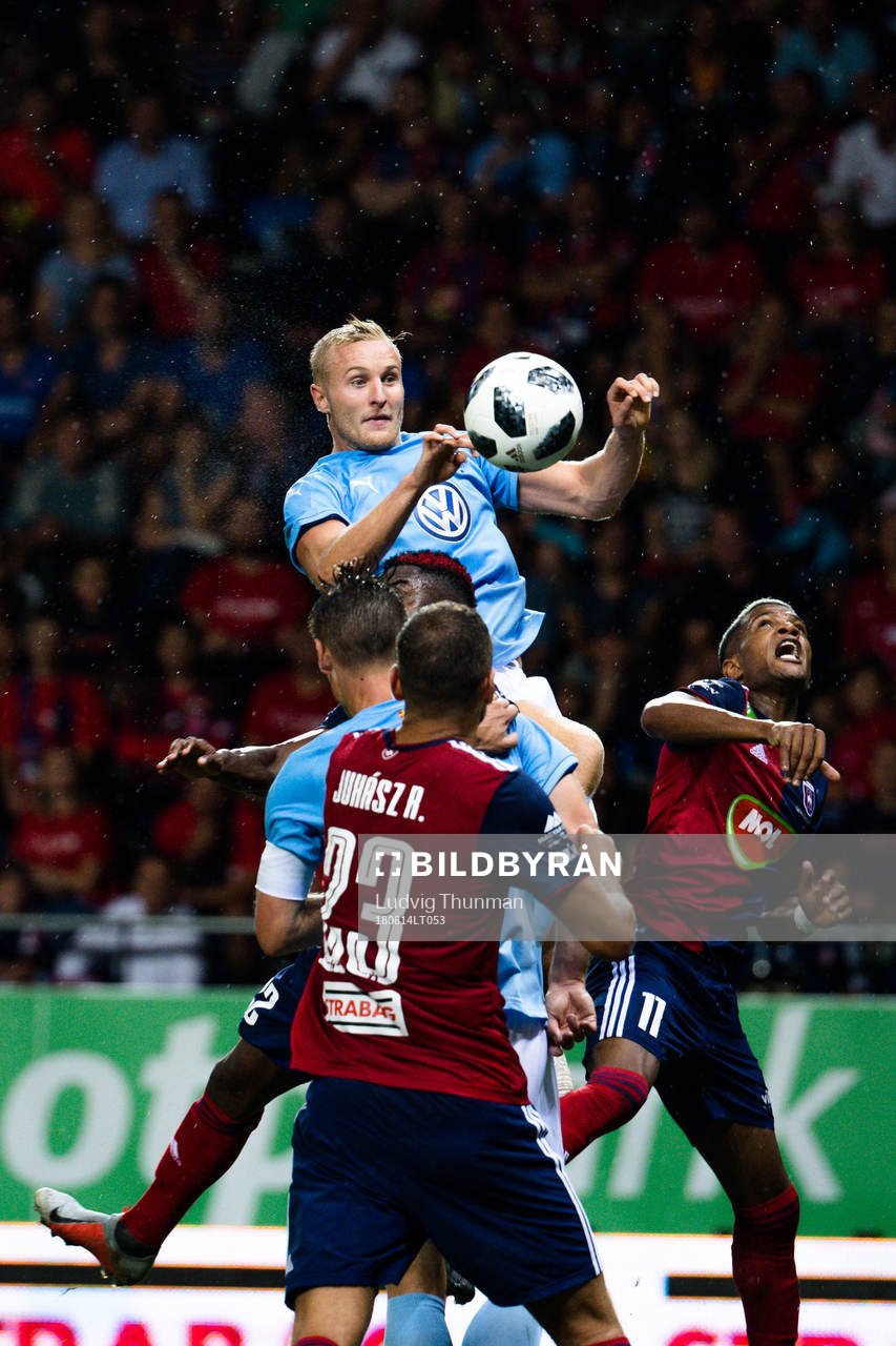 Franz Brorsson of Malmö FF reacts