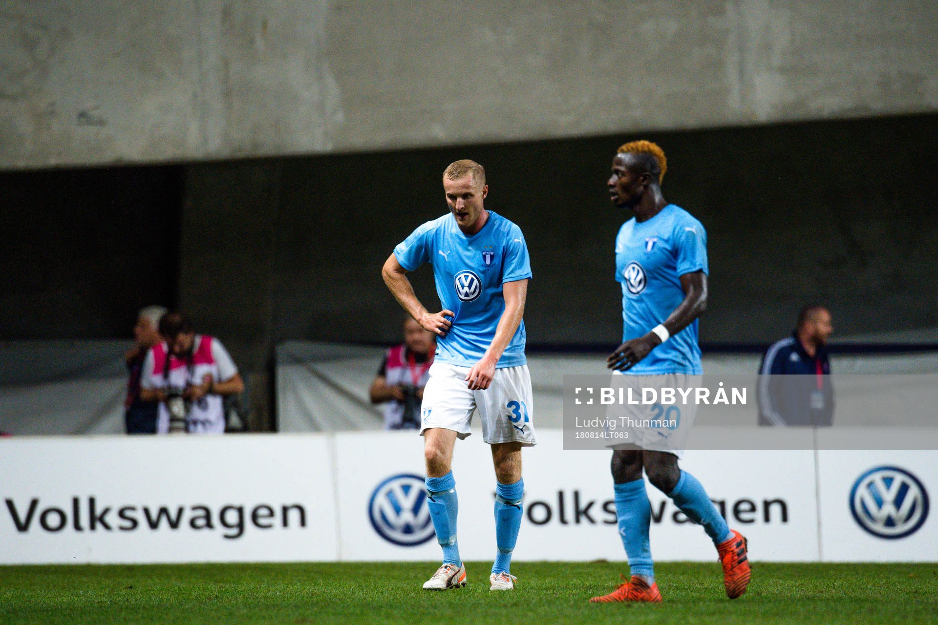 Franz Brorsson and Bonke Innocent of Malmö FF