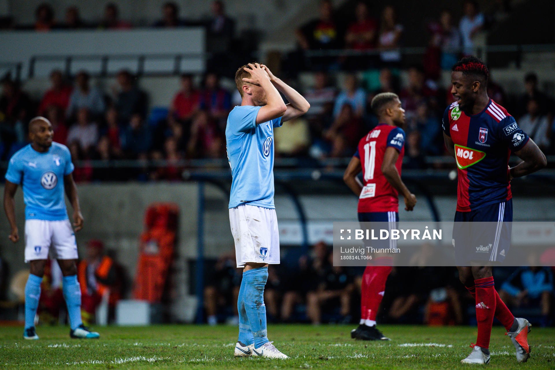 Anders Christiansen of Malmö FF looks dejected
