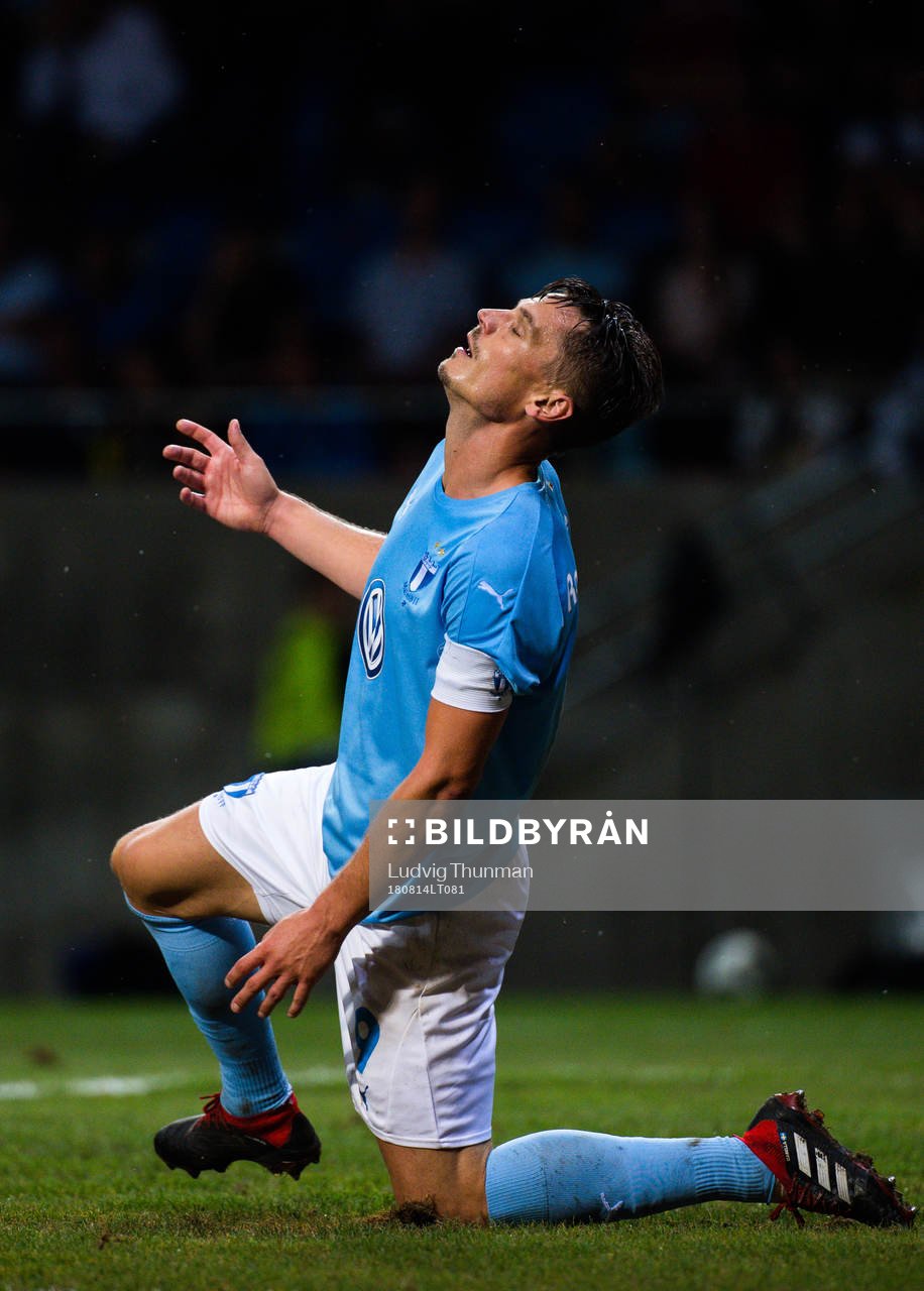 Markus Rosenberg of Malmö FF looks dejected