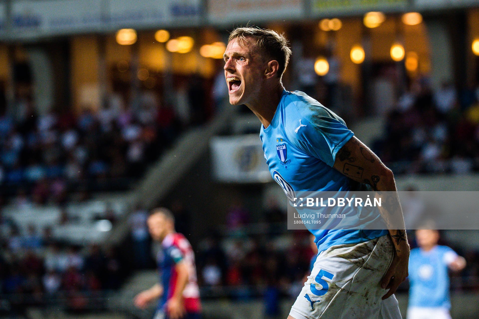 Sören Rieks of Malmö FF reacts
