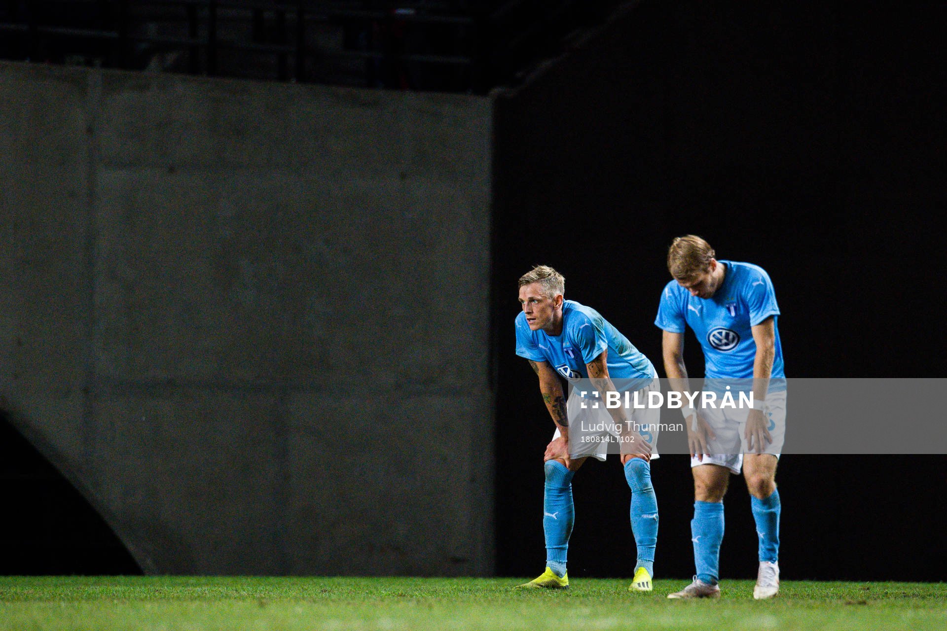 Sören Rieks and Oscar Lewicki  of Malmö FF looks dejected