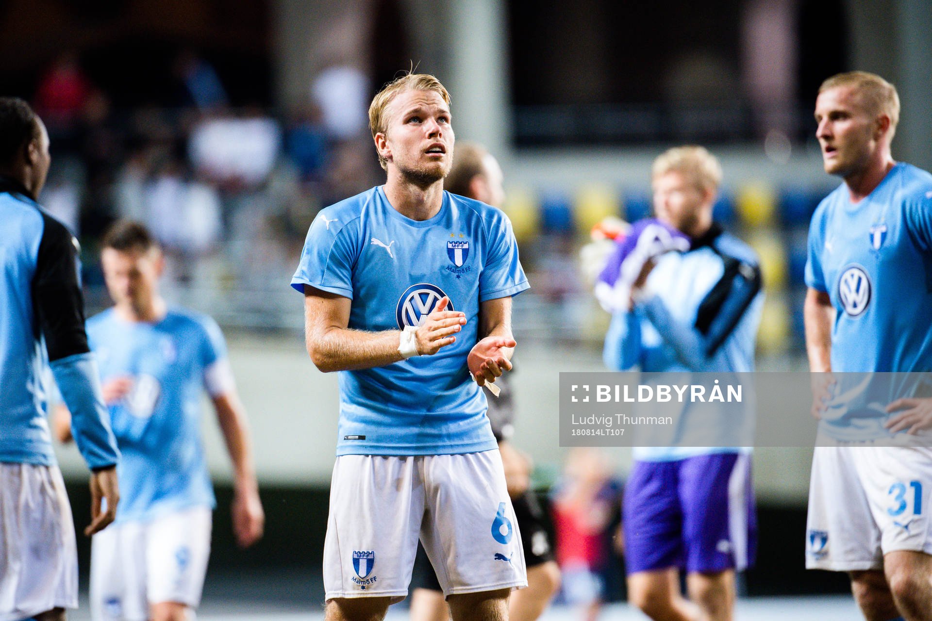 Oscar Lewicki  of Malmö FF looks dejected