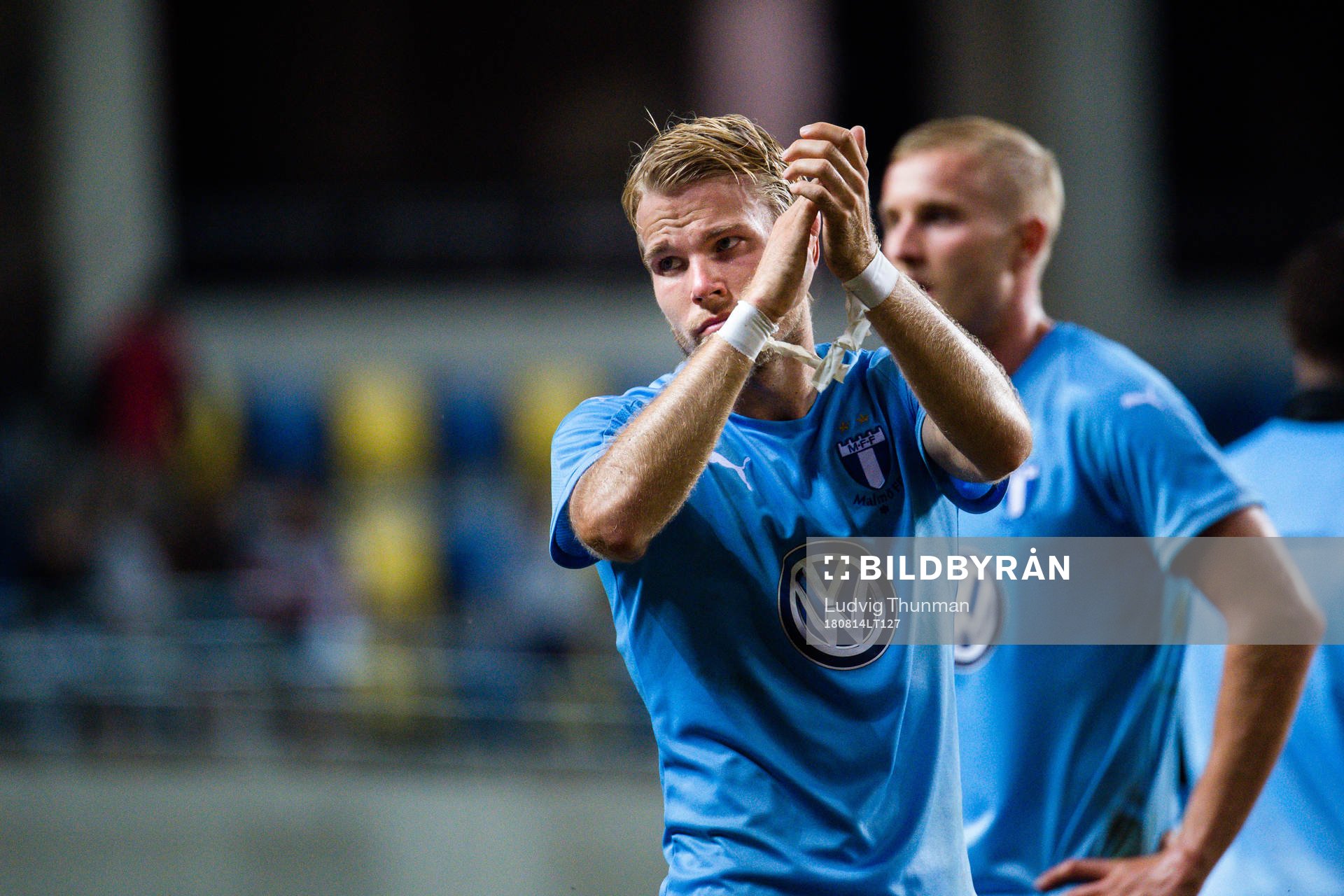 Oscar Lewicki  of Malmö FF looks dejected