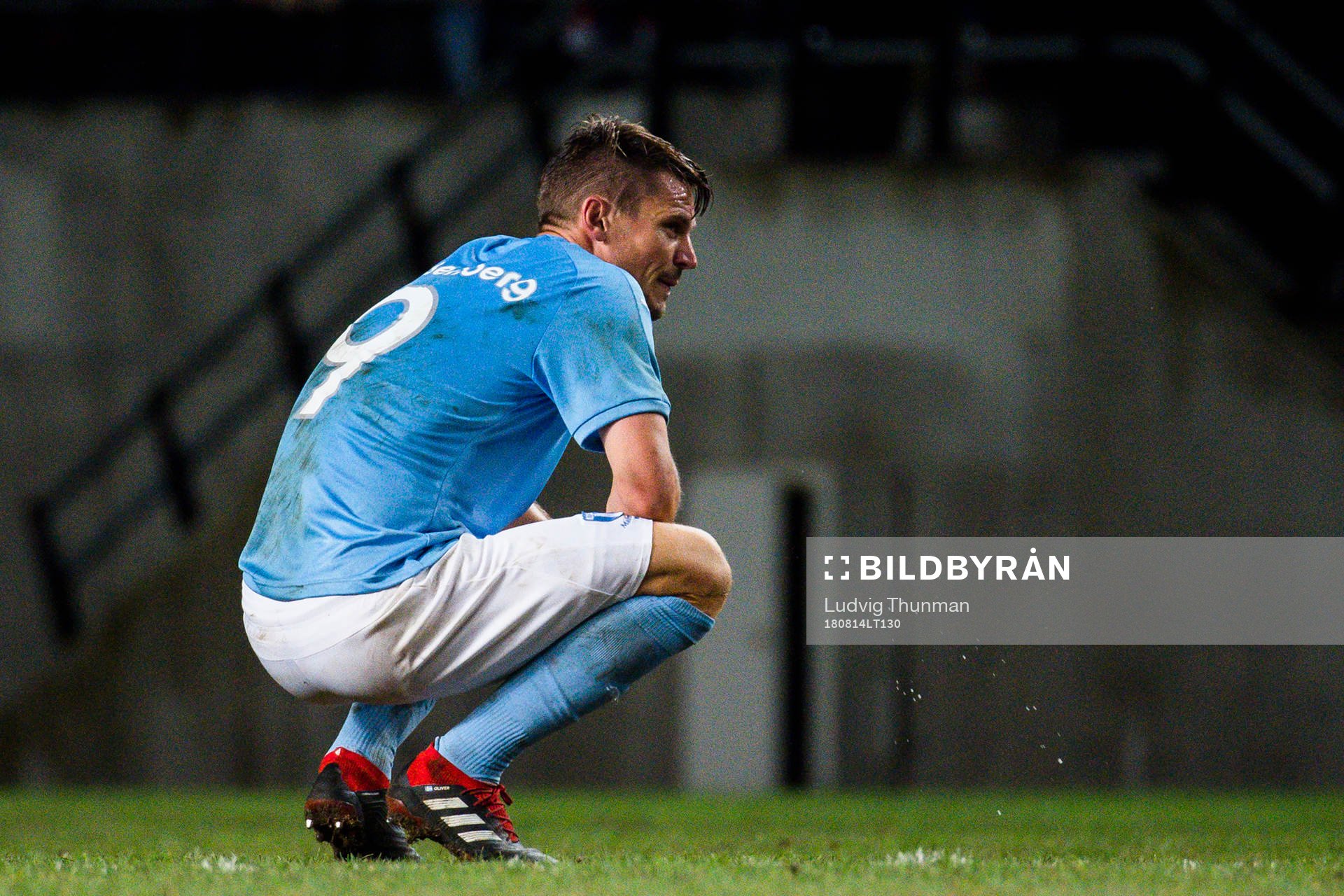 Markus Rosenberg of Malmö FF looks dejected