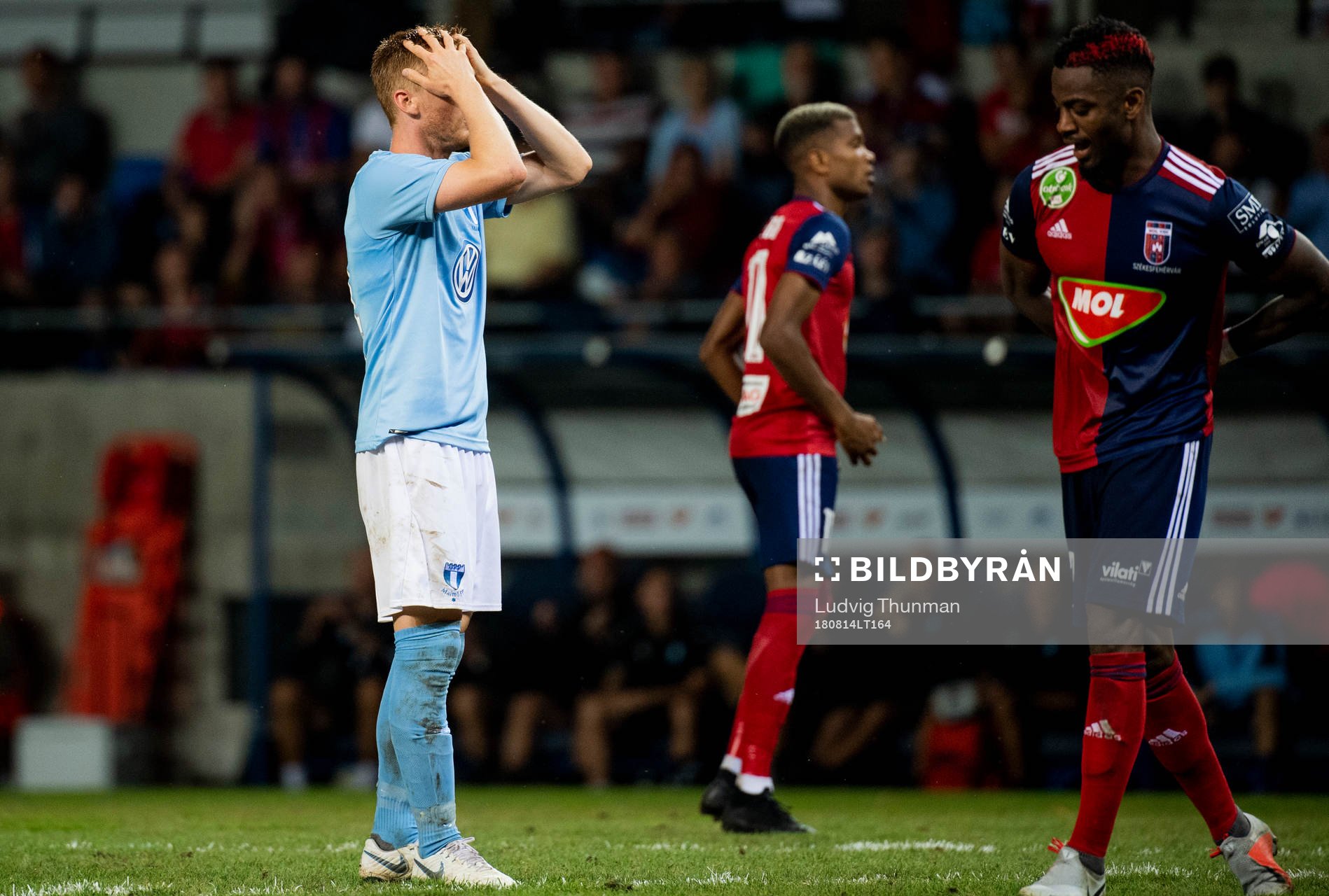 Anders Christiansen looks dejected