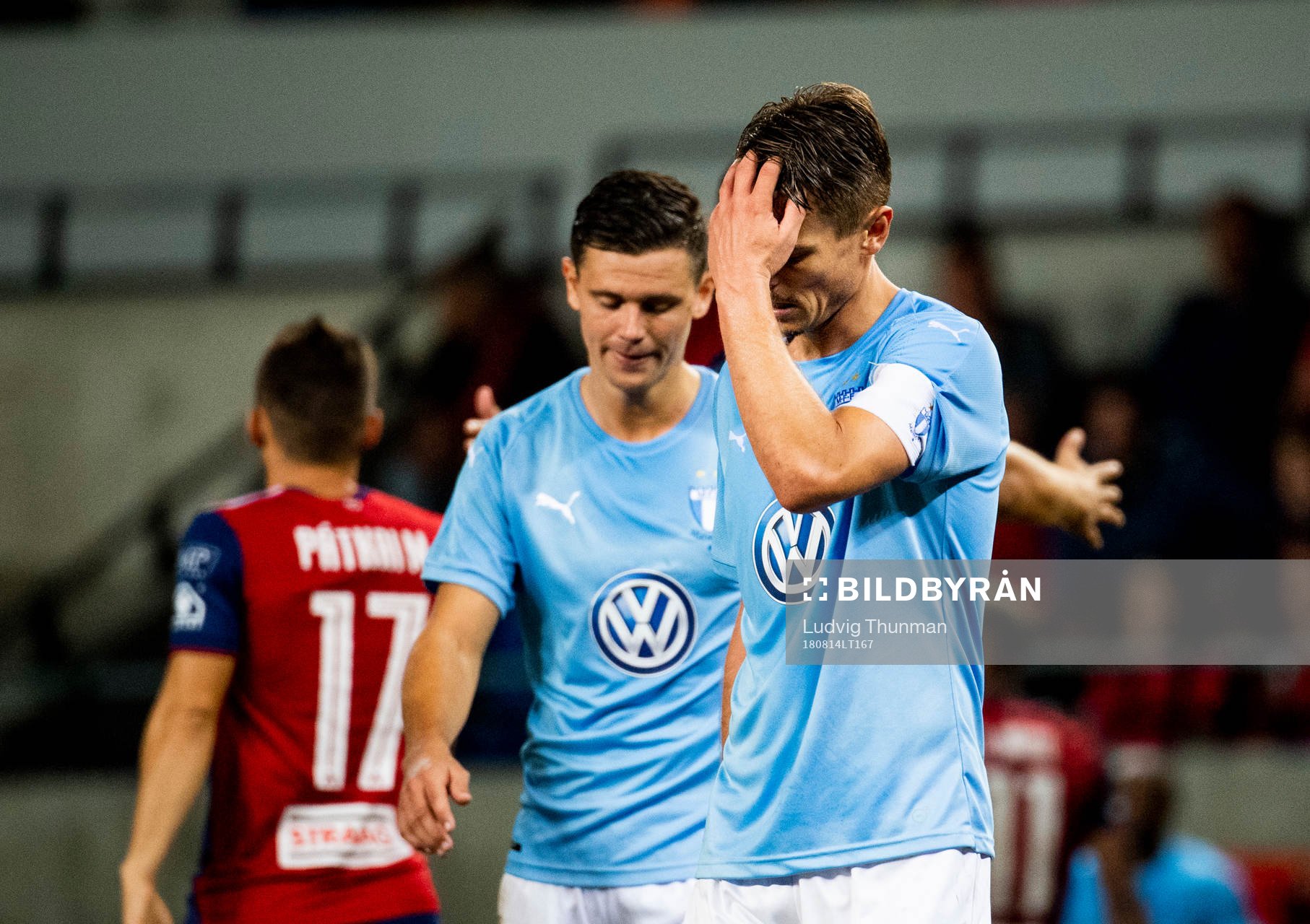 Marcus Antonsson and Markus Rosenberg of Malmö FF looks