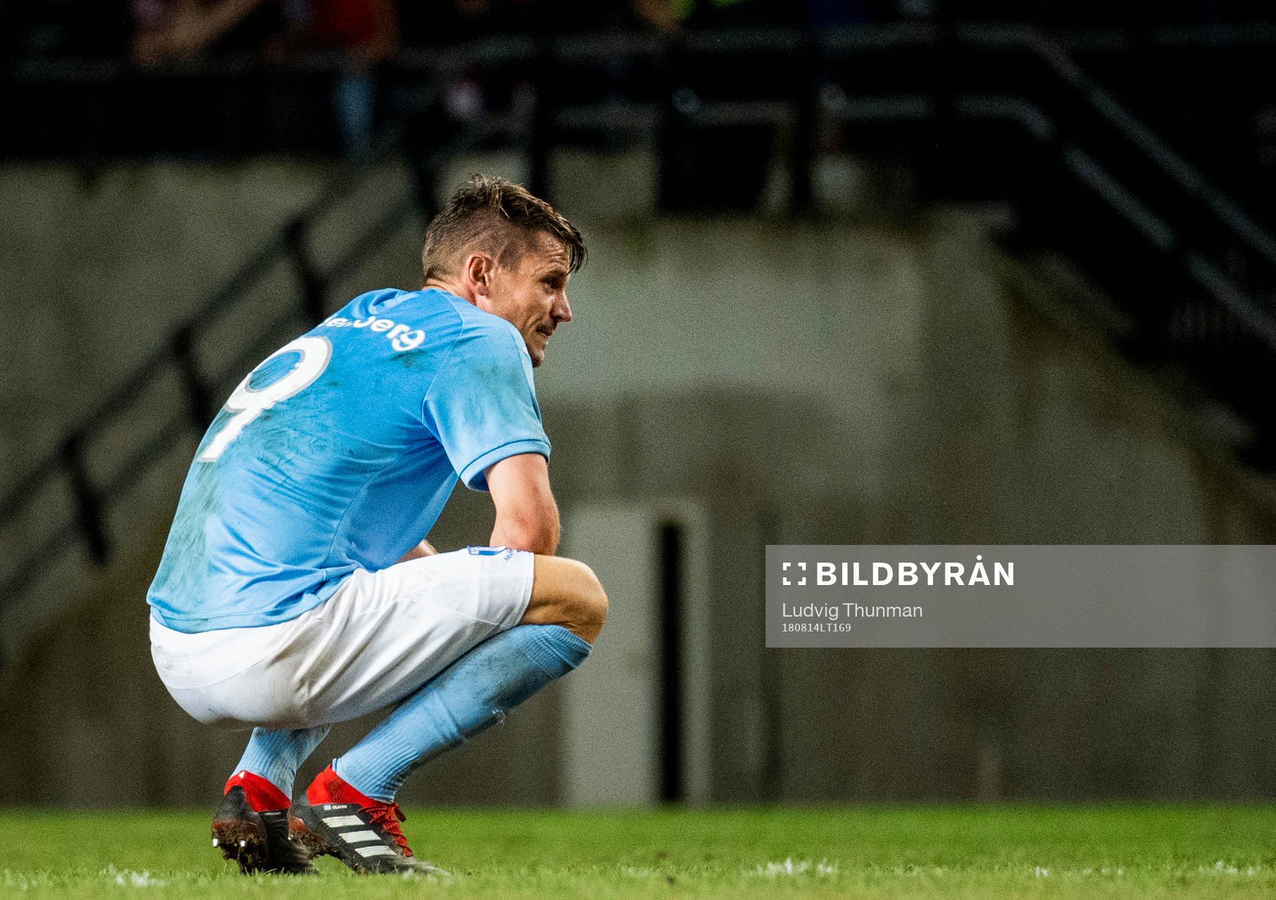 Markus Rosenberg of Malmö FF looks dejected