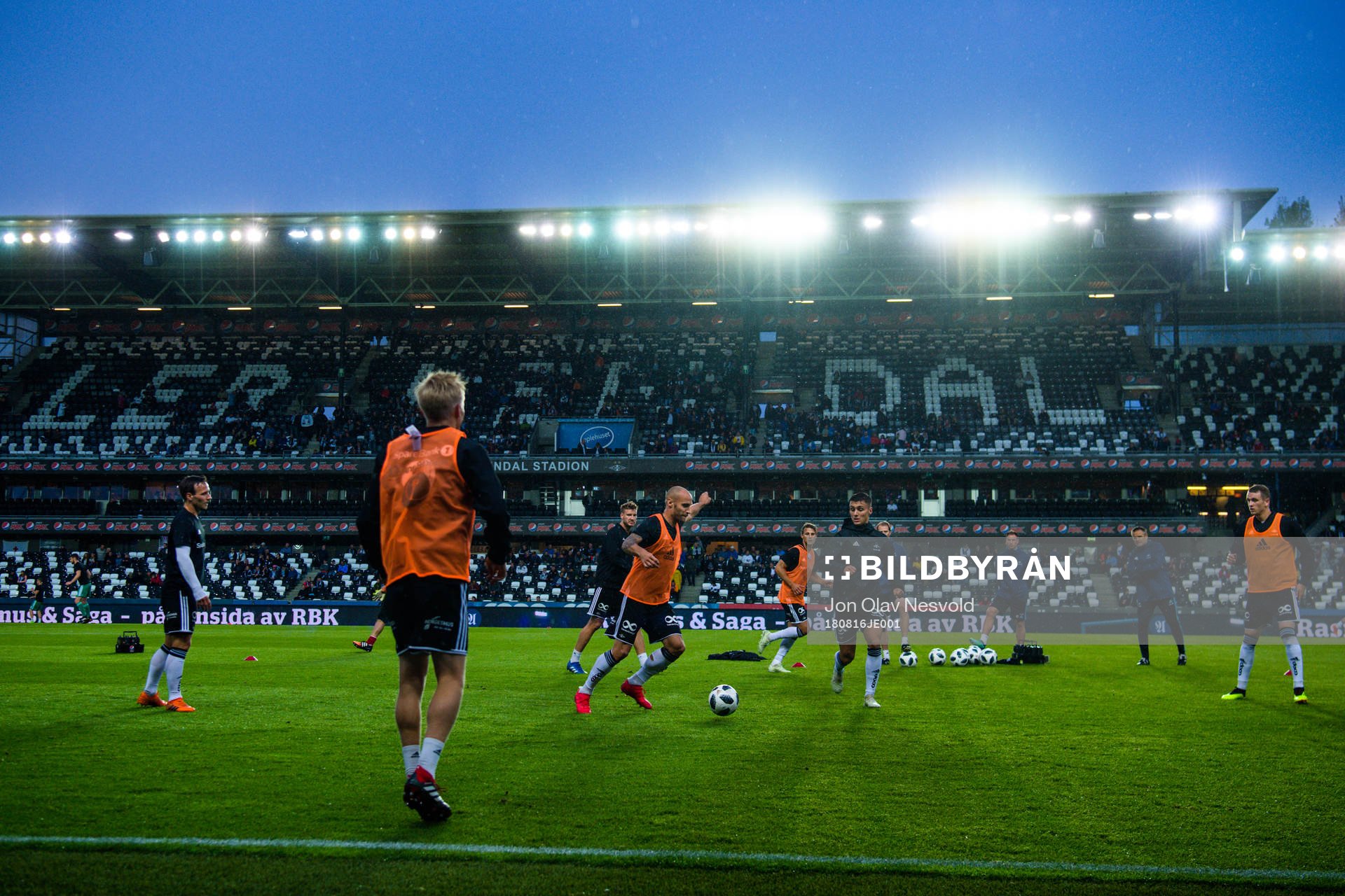 Players of Rosenborg prior the Europa League qualification