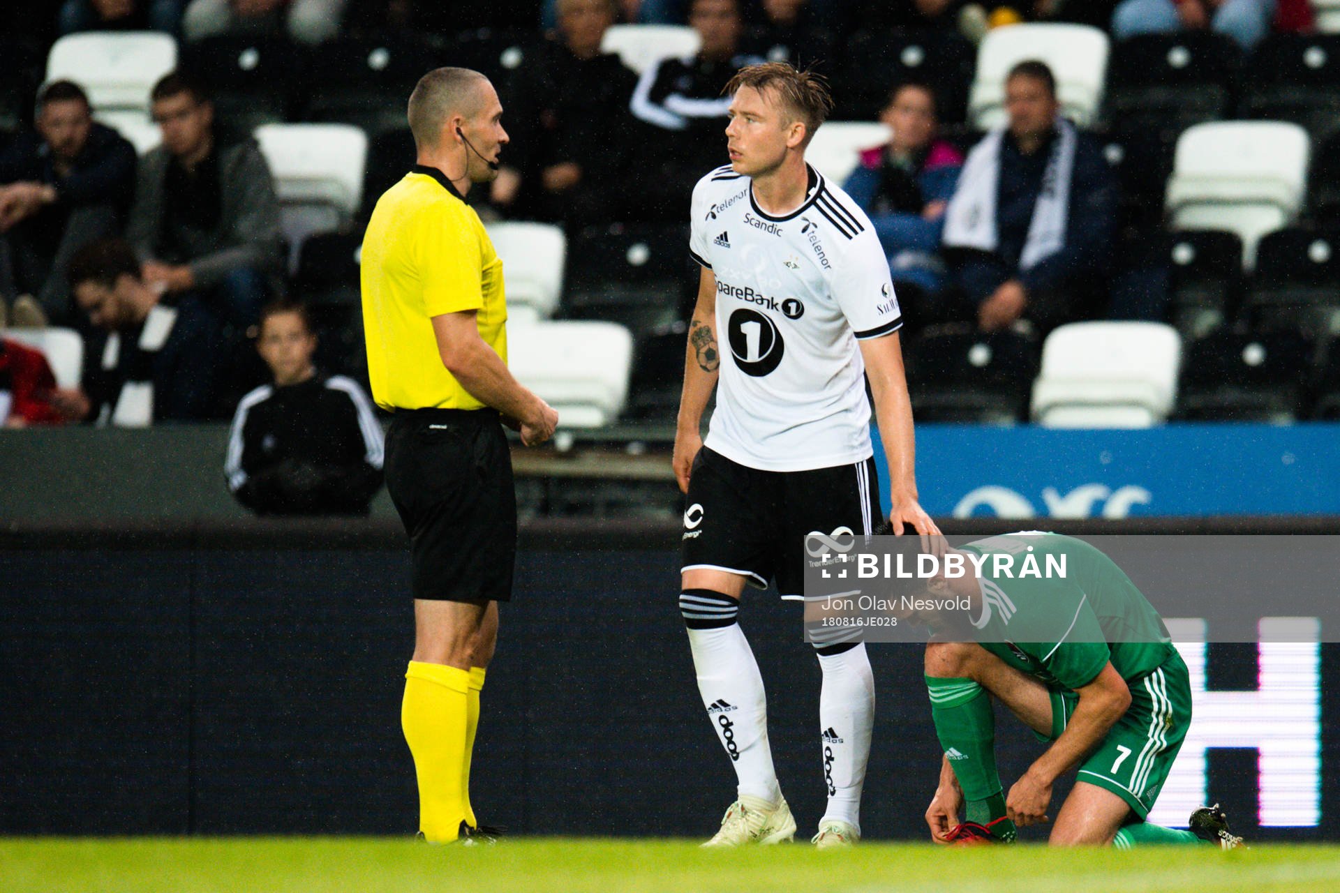Alexander Søderlund of Rosenborg and Jimmy Keohane of Cork