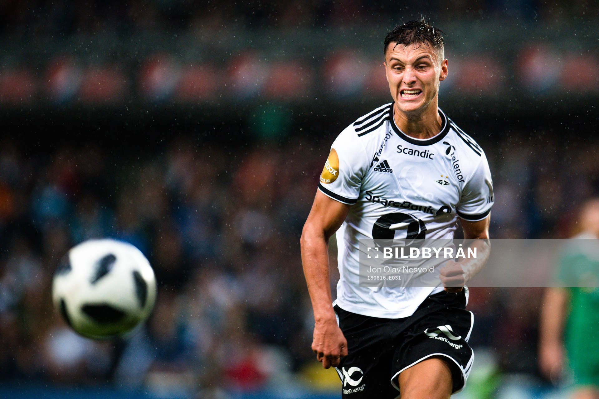 Jonathan Levi of Rosenborg in the Europa League