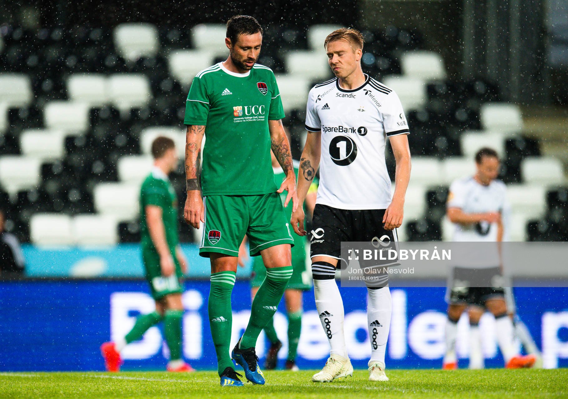 Damien Delaney of Cork City and Alexander Søderlund of